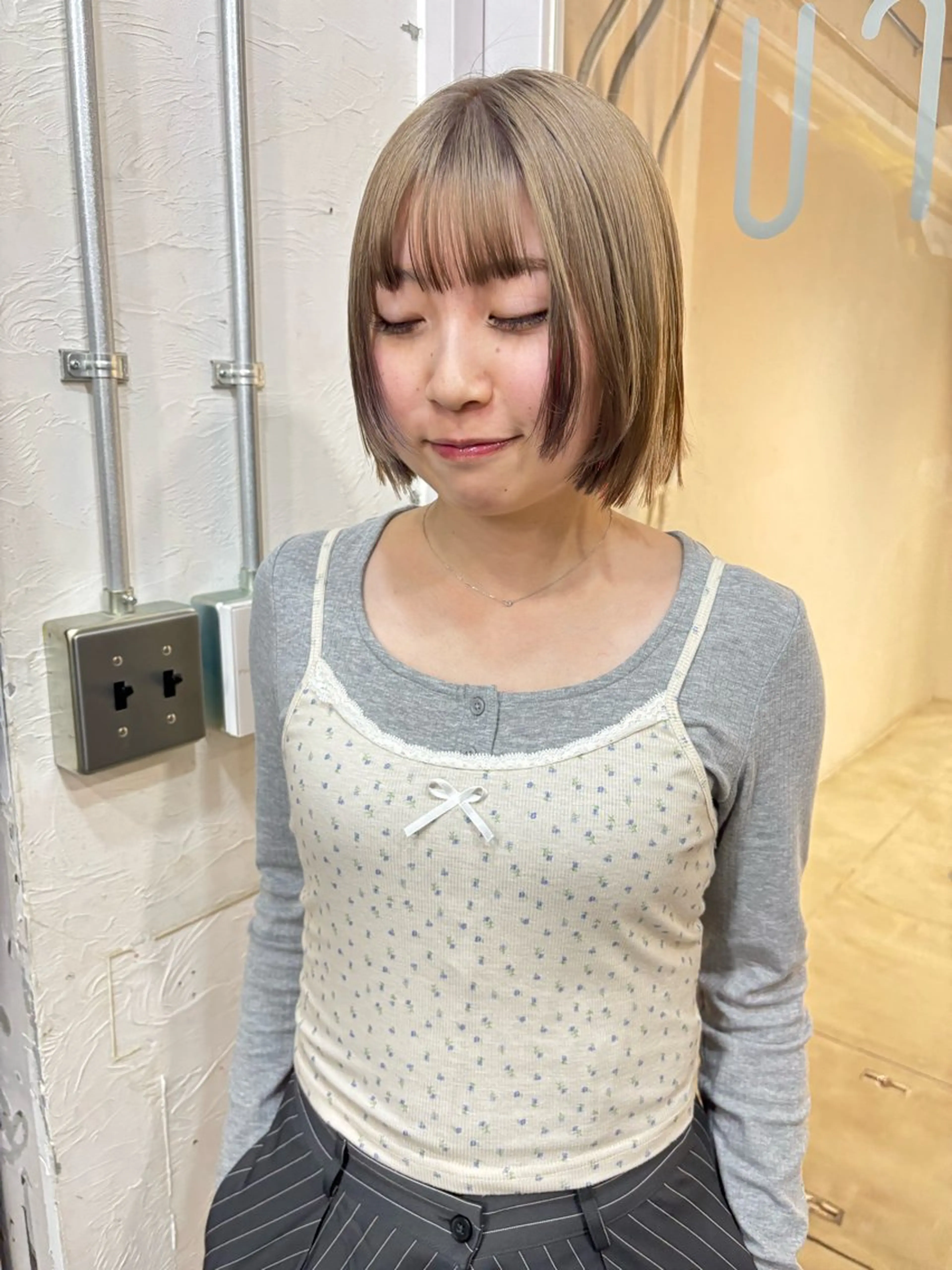 ミディアム ヘアカラー saru所属・大西 柚羽のヘアスタイル