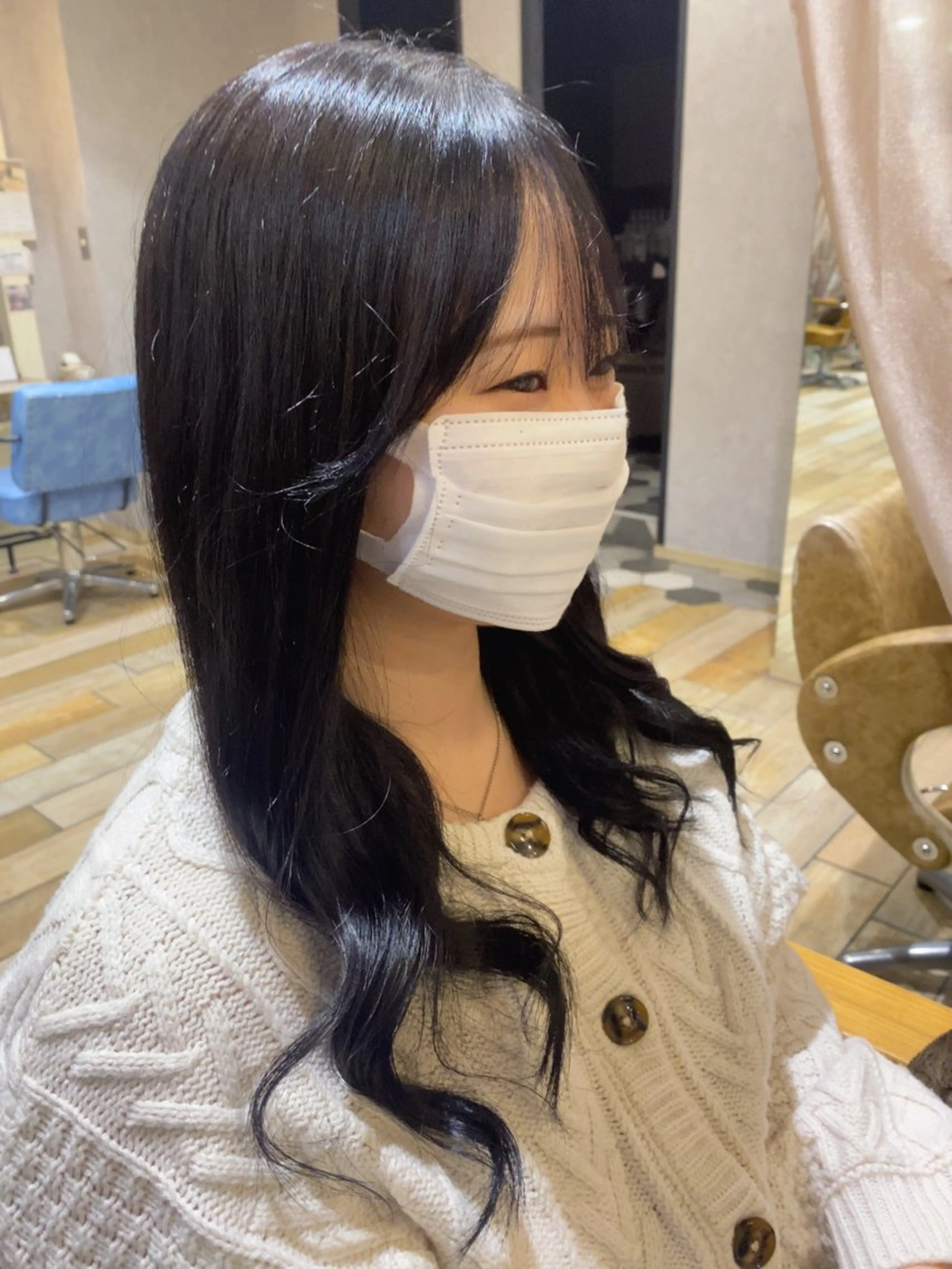 カラー 黒髪 イルミナカラー カット ヘアカラー ✨レイヤー/ブリーチ /艶カラー✨NOAのヘアスタイル