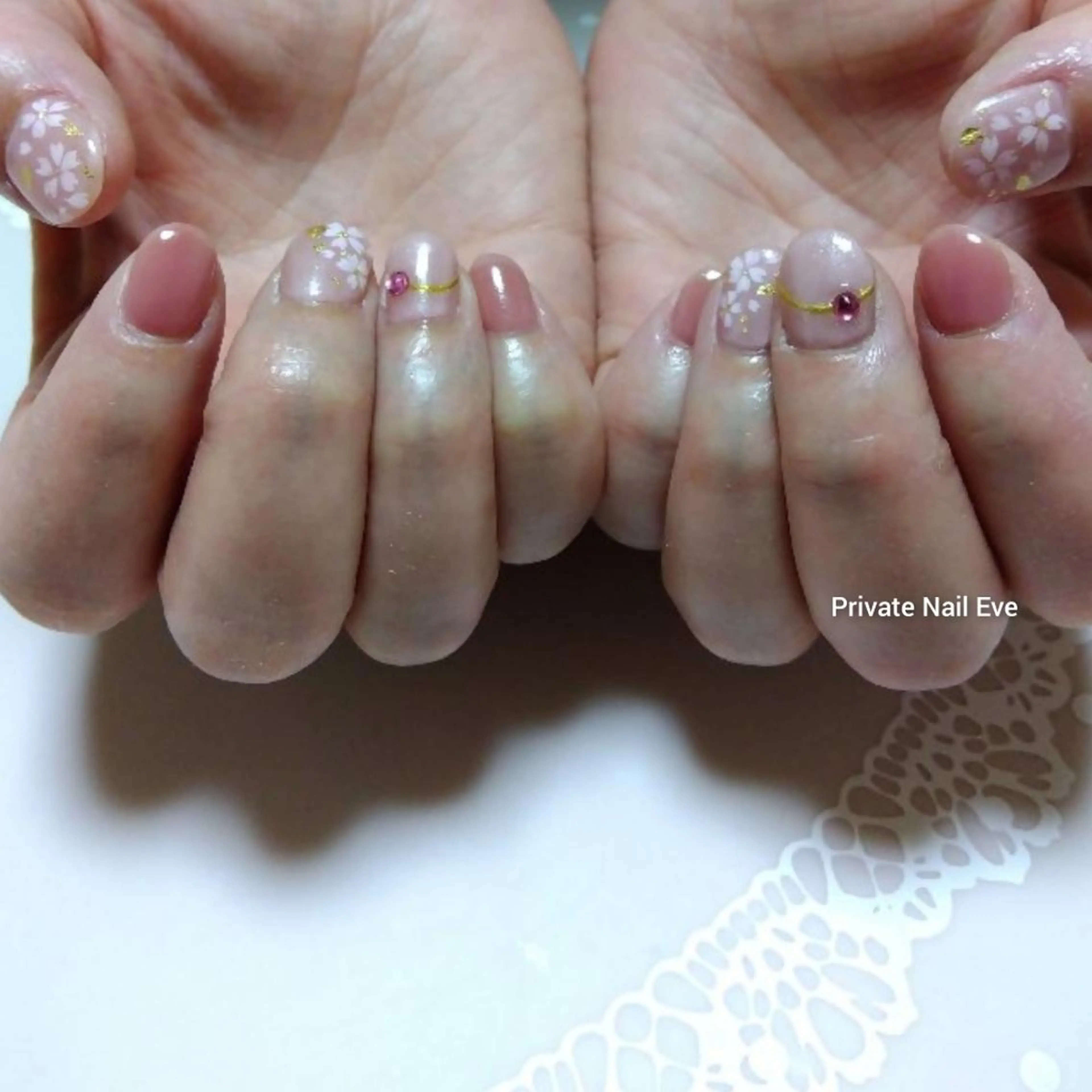 ネイル 桜ネイル ハンドネイル ネイル junkoのネイルデザイン