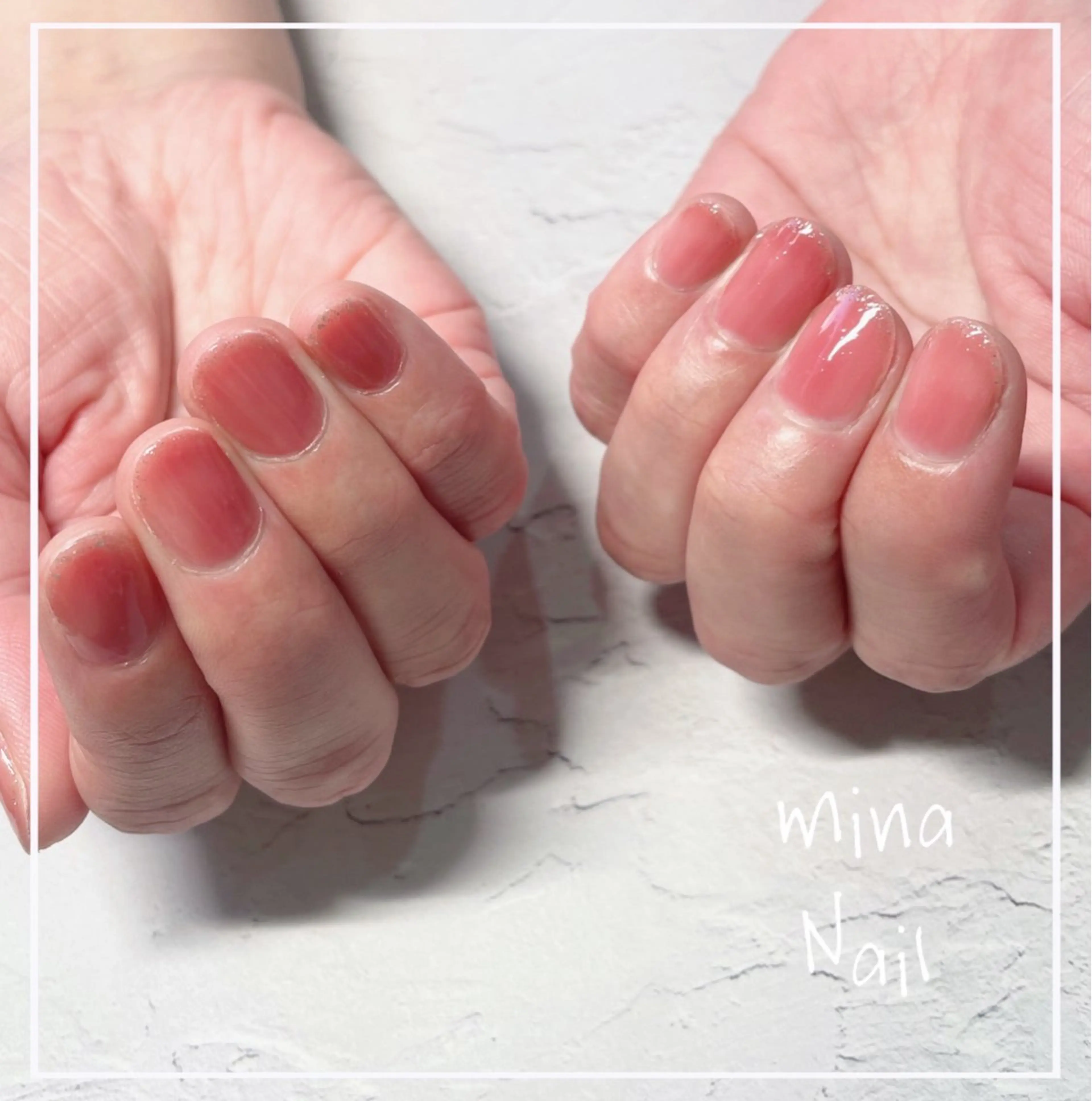 ネイル フレンチネイル キラキラネイル ラメ(グリッター) mina Nailのネイルデザイン