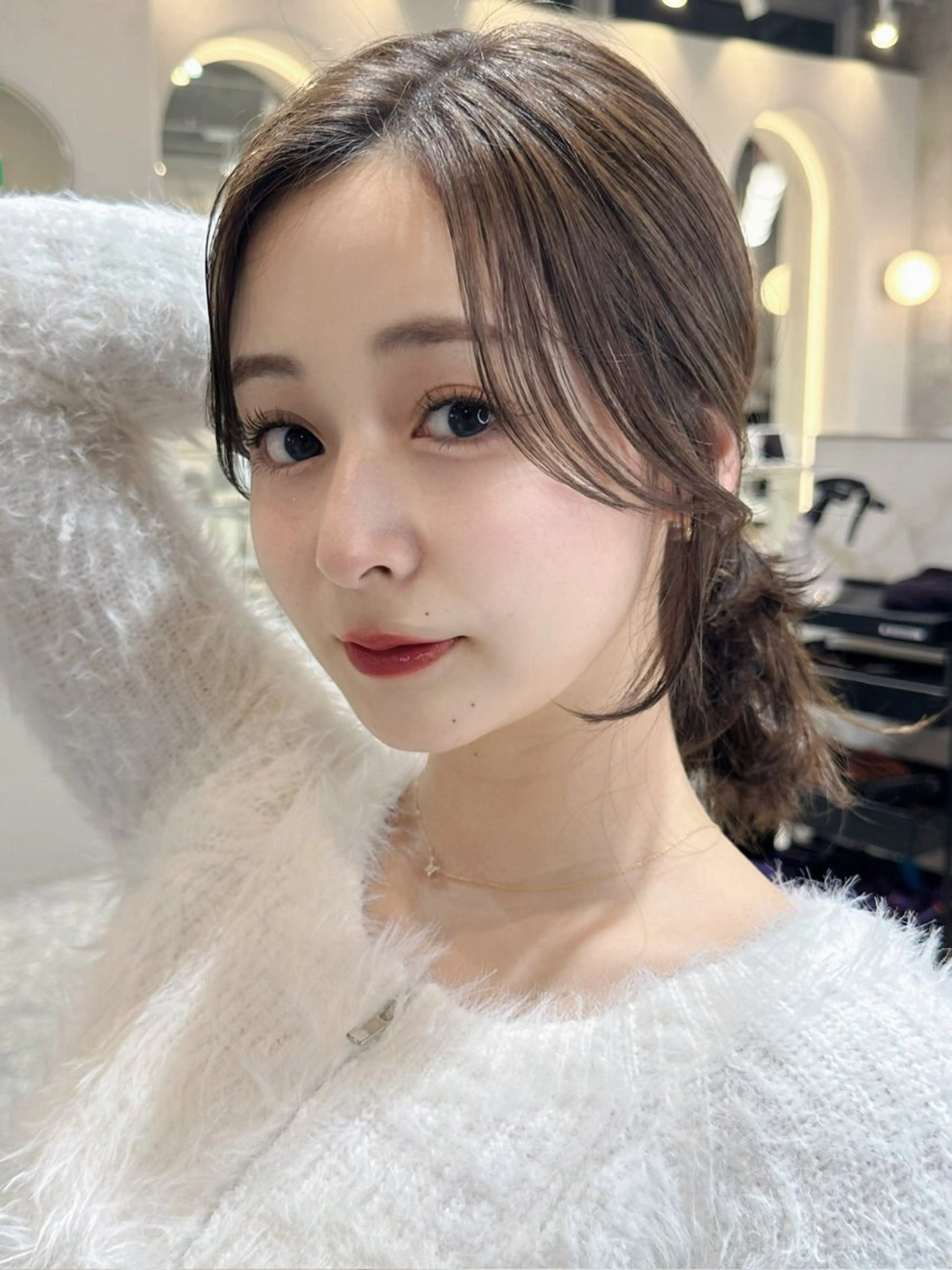 セミロング カラー レイヤーカット カット ヘアカラー トリートメント 新宿/韓国風レイヤー 髪質改善/渋谷直樹のヘアスタイル