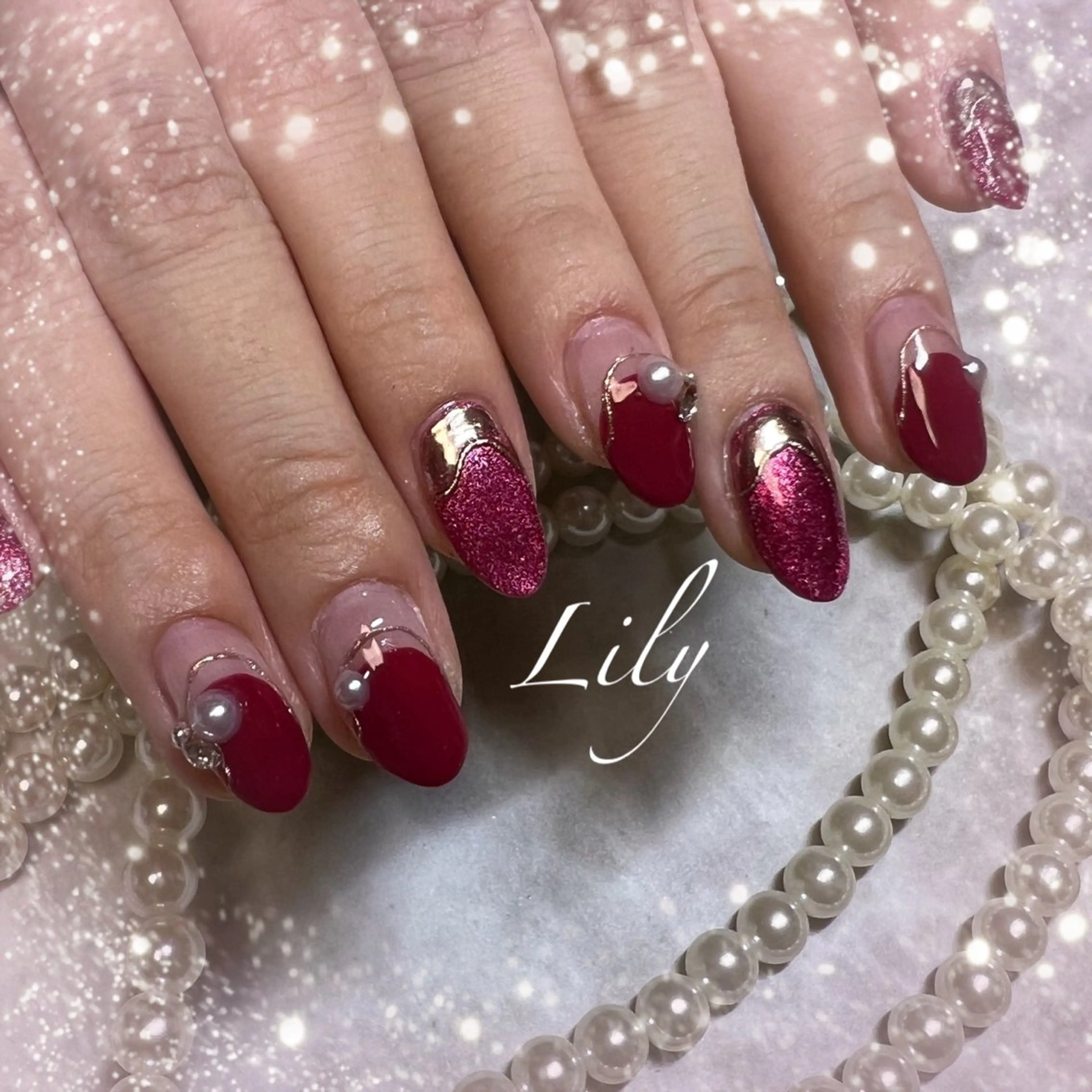 ネイル ハンドネイル Lily*nail 🌻Mii🌻のネイルデザイン