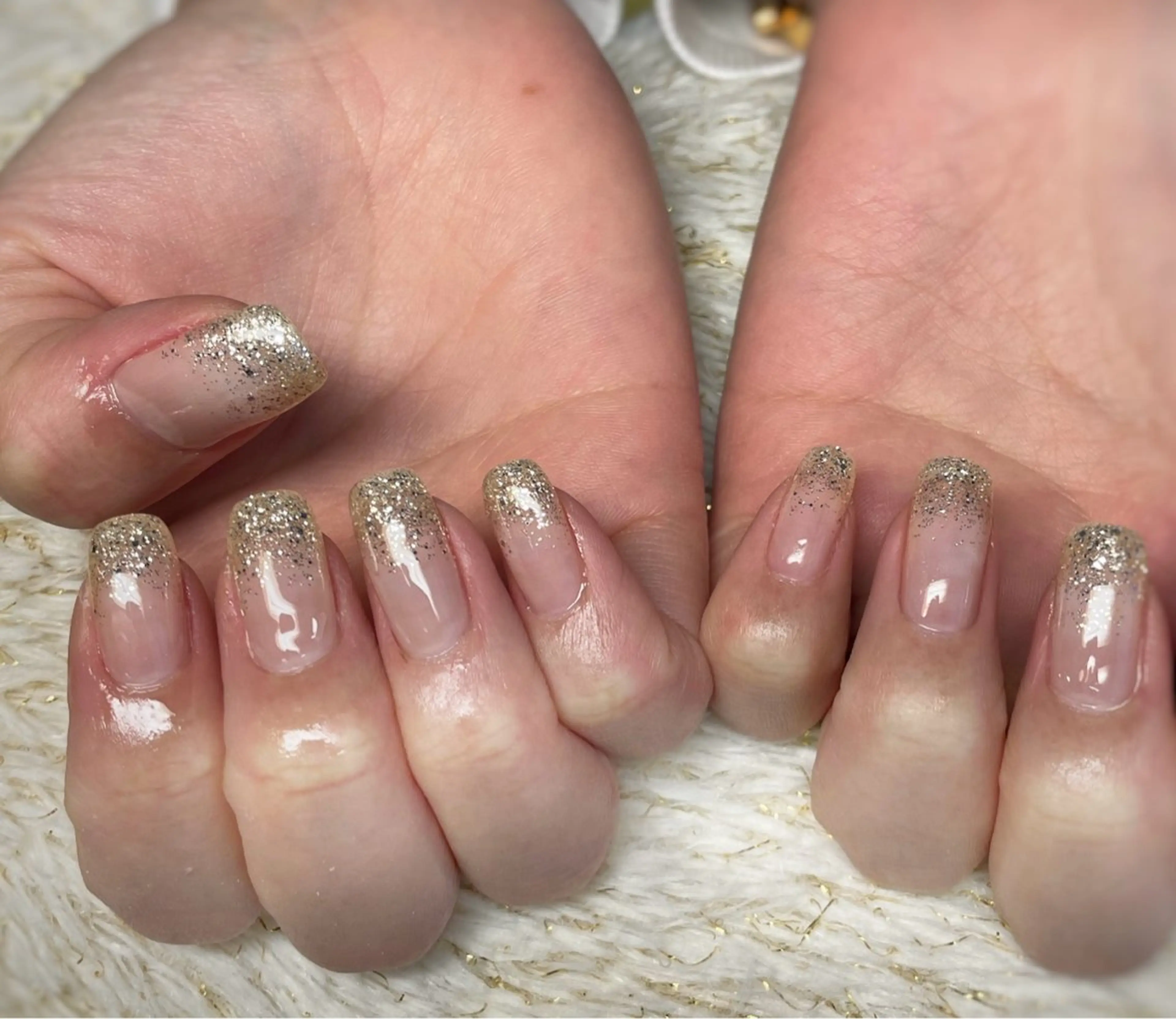 ネイル アートネイル ジェルネイル グラデーション ラメ(グリッター) ラメグラデーション ハンドネイル nail ayacaのネイルデザイン