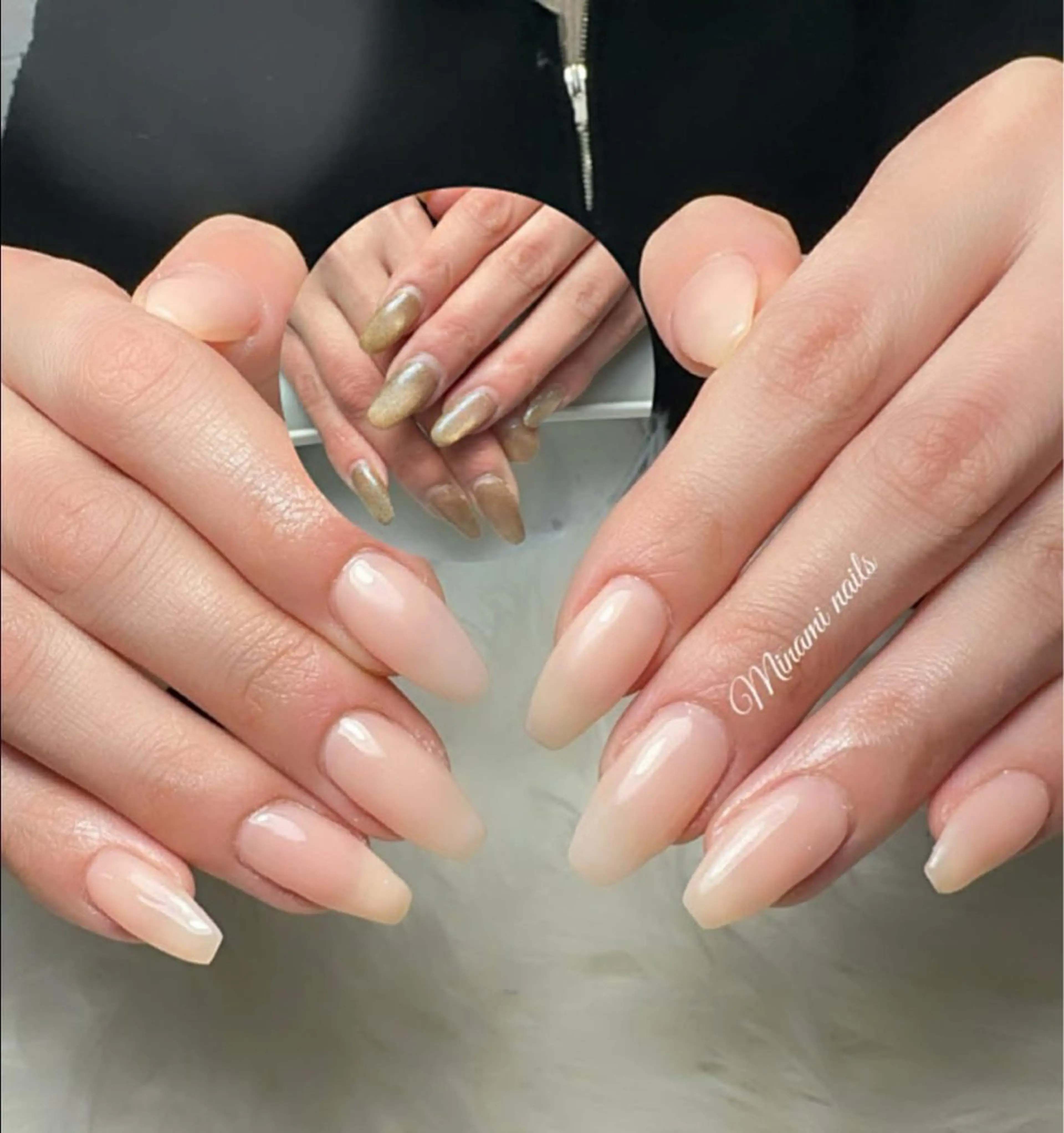 ネイル アートネイル オーロラネイル ガーリー キラキラネイル 韓国ネイル ハンドネイル Minami Nailsのネイルデザイン