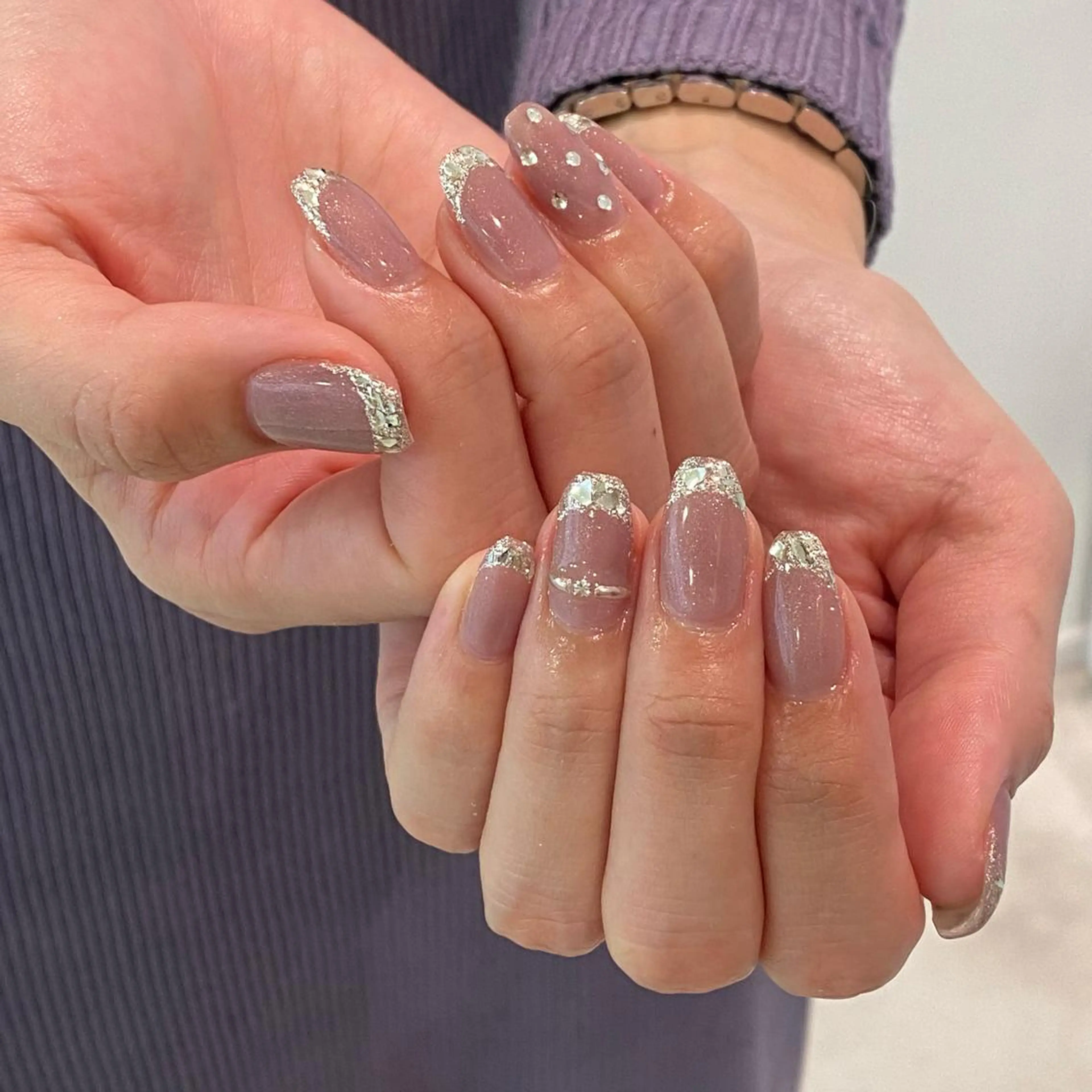 ネイル フレンチネイル ガラスフレンチ ayana nails所属・nail salon ayanaのネイルデザイン