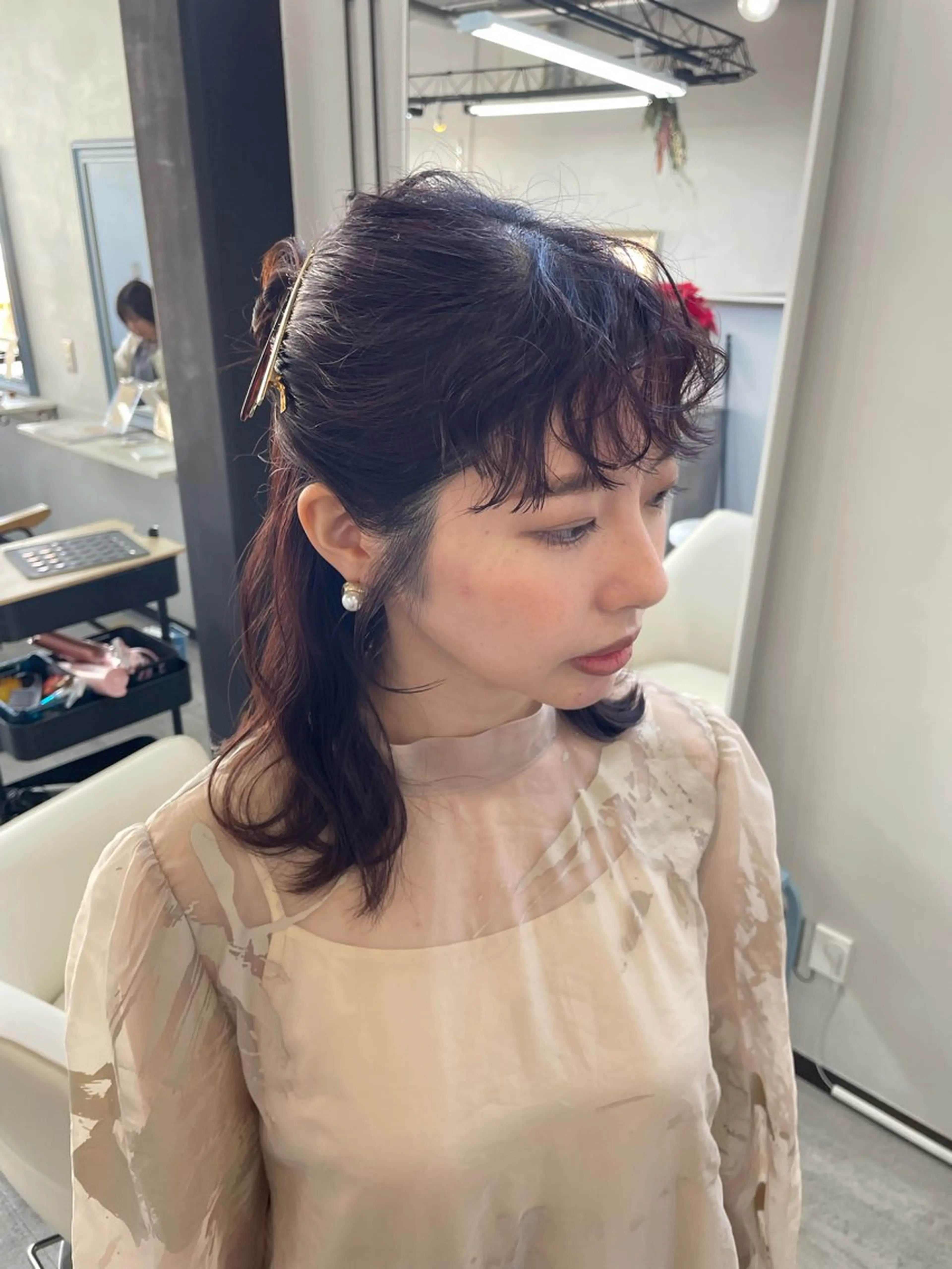 ヘアアレンジ ヘアセット オノ アカネのヘアスタイル
