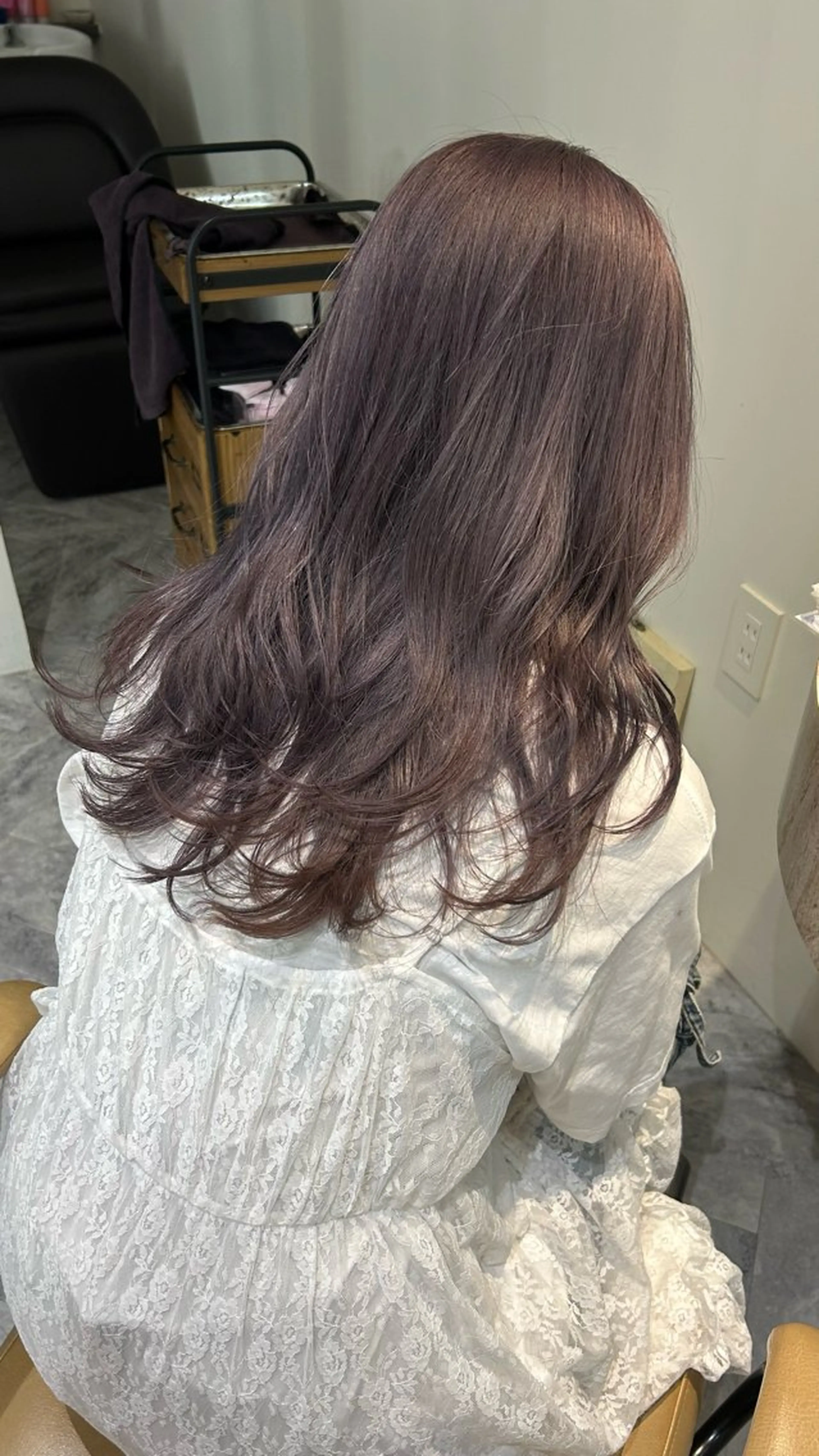 セミロング カラー じゅわっと暖色カラー 🍊Moemiのヘアスタイル
