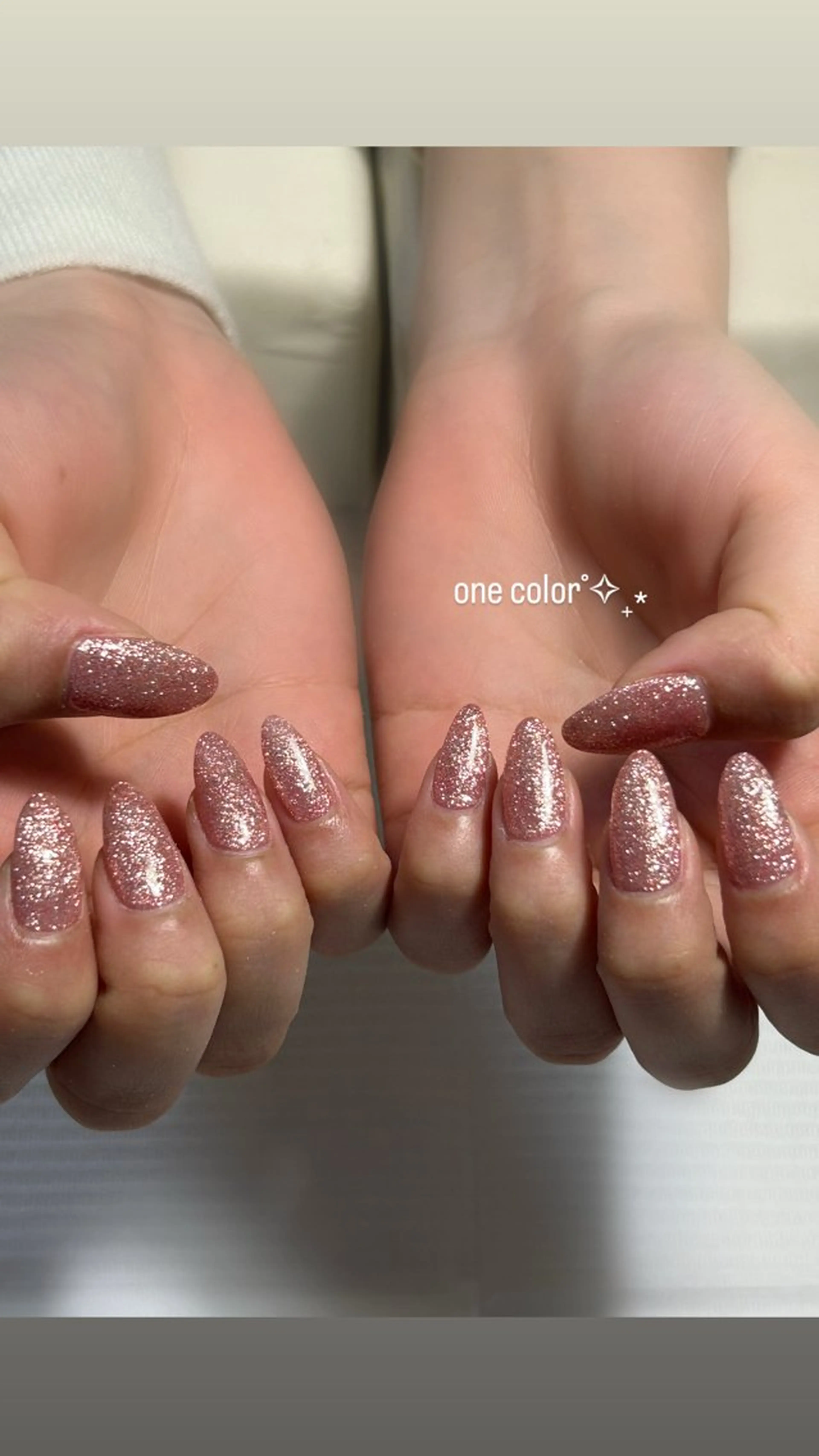 ネイル ラメ(グリッター) ワンカラーネイル yui♡ nailmor.のネイルデザイン