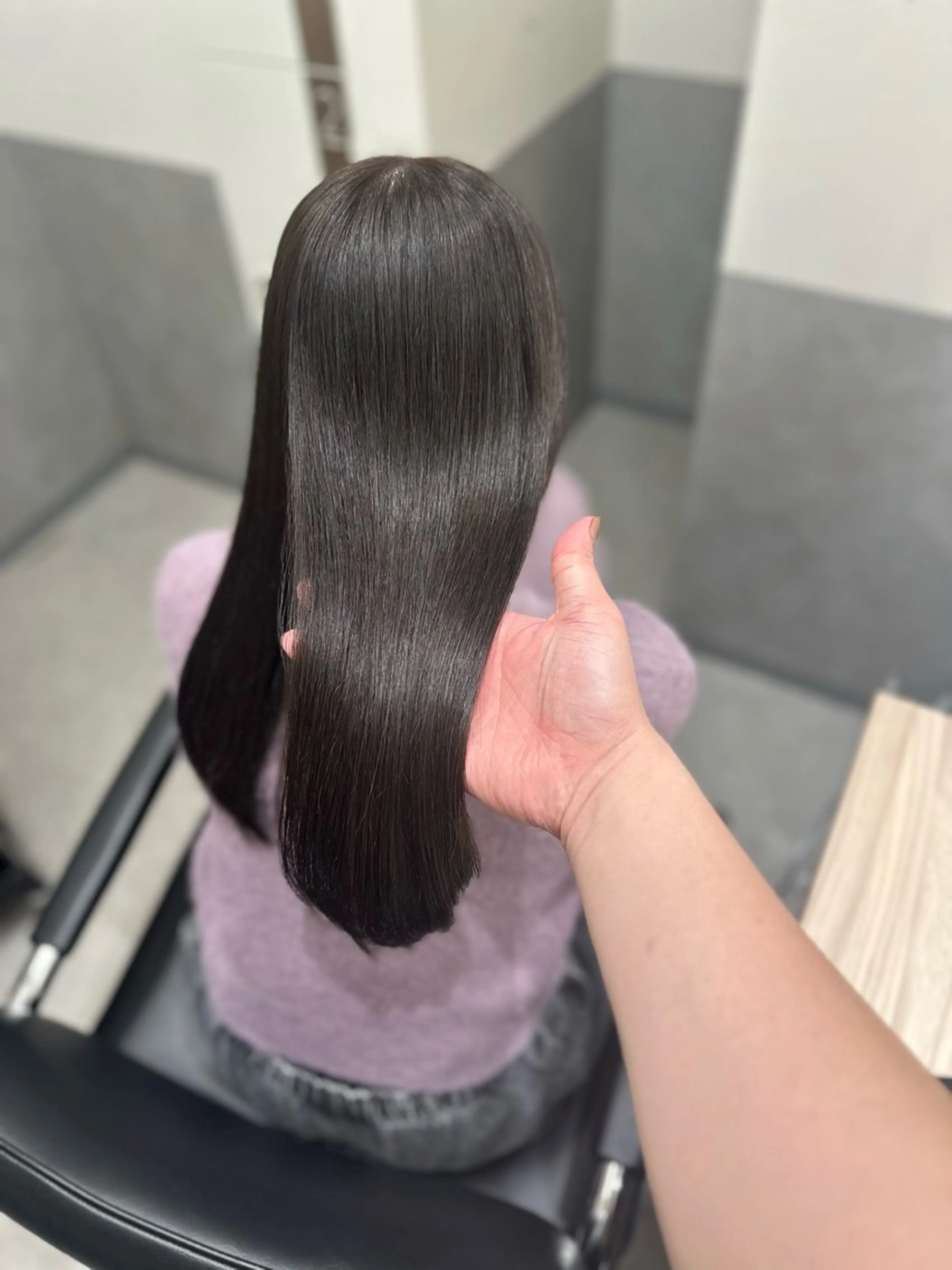 セミロング カラー ヘアアレンジ ダブルカラー｜ なおき｜池袋美容師のヘアスタイル