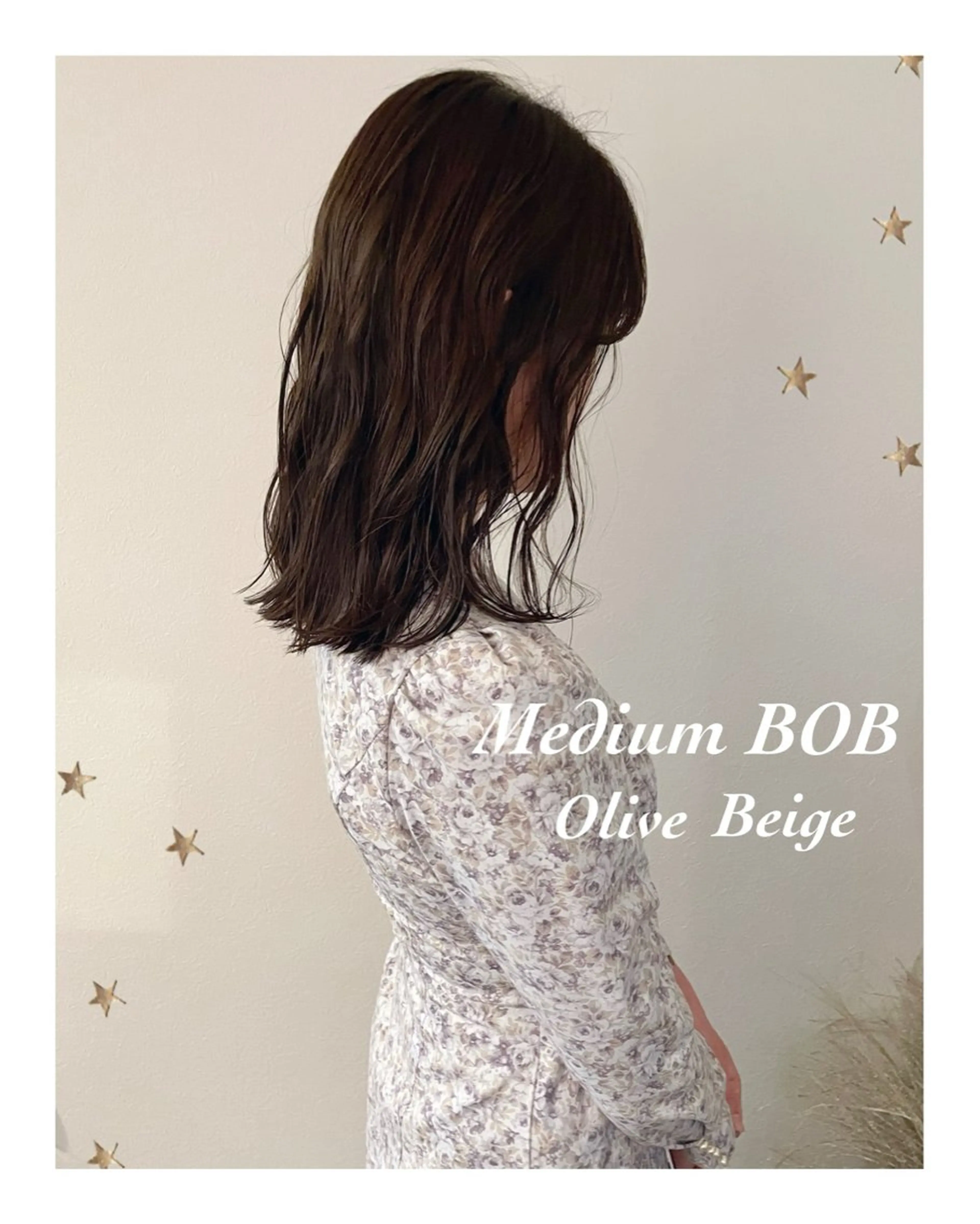 ミディアム カラー カット ヘアカラー 市川 千夏のヘアスタイル