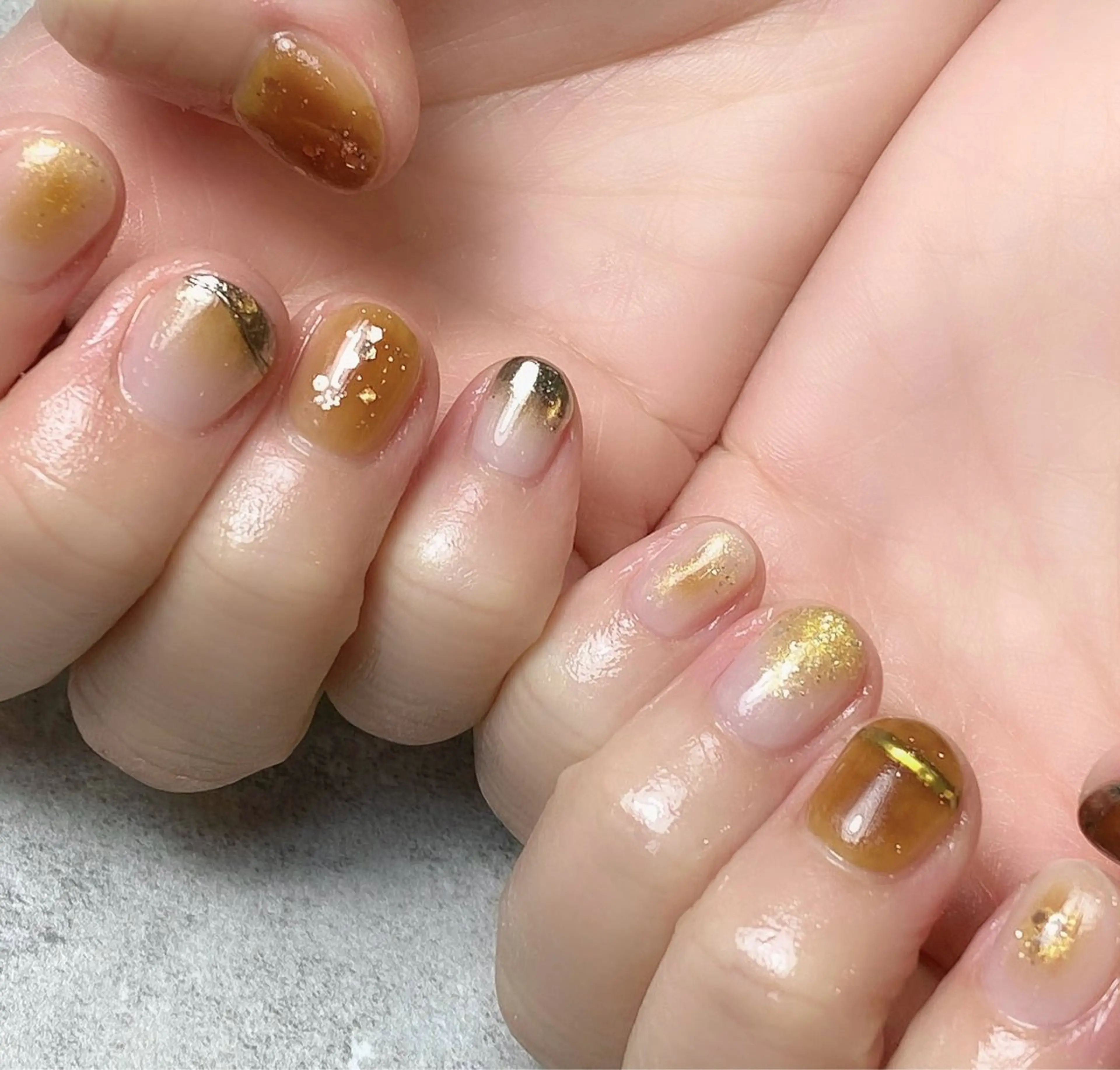 ネイル 持ち込み ニュアンスネイル ハンドネイル Narumi nailのネイルデザイン