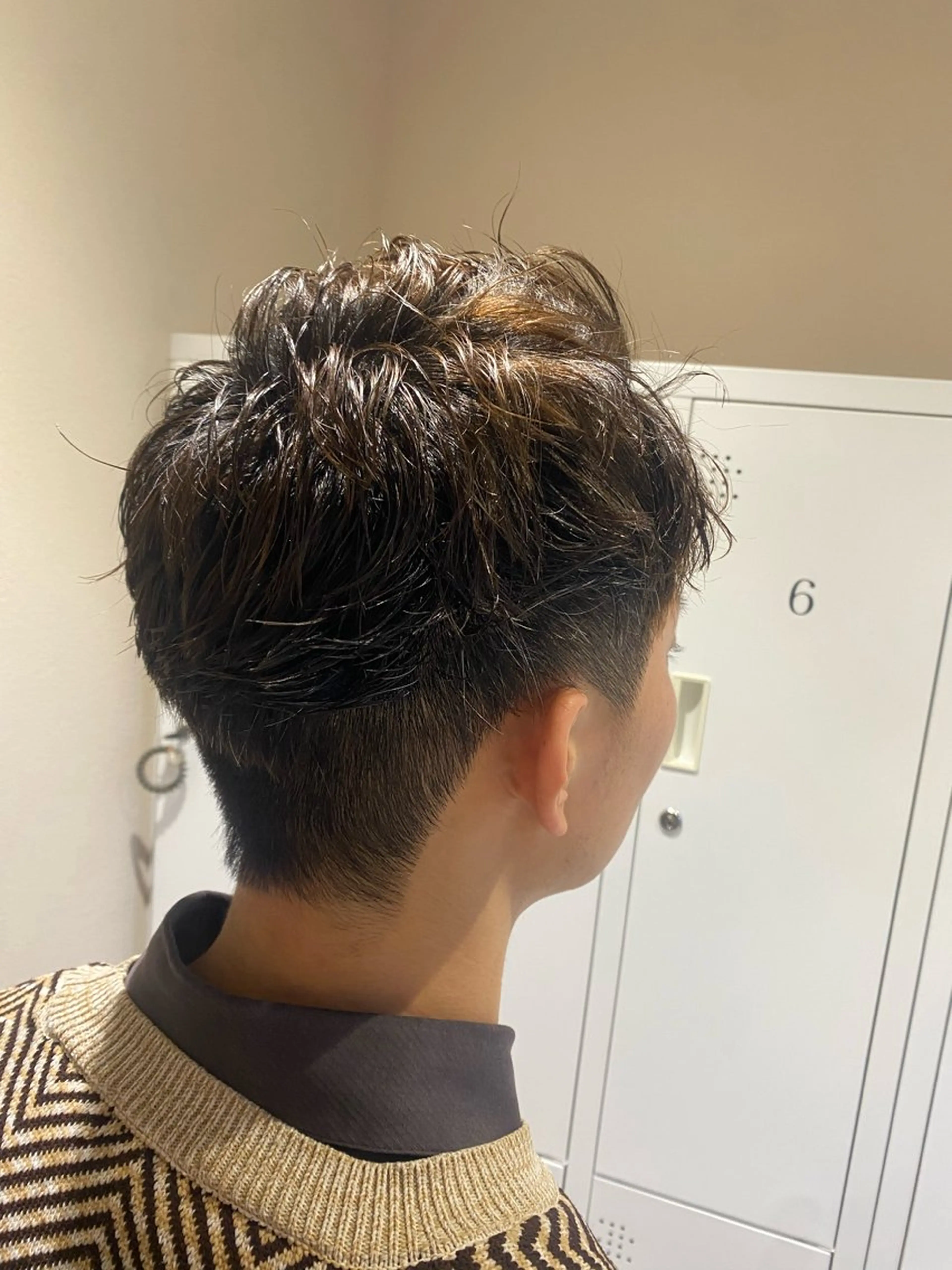 ショート メンズ メンズパーマ カット ハイトーン/推しカラ ー⛓💜ゆららのヘアスタイル