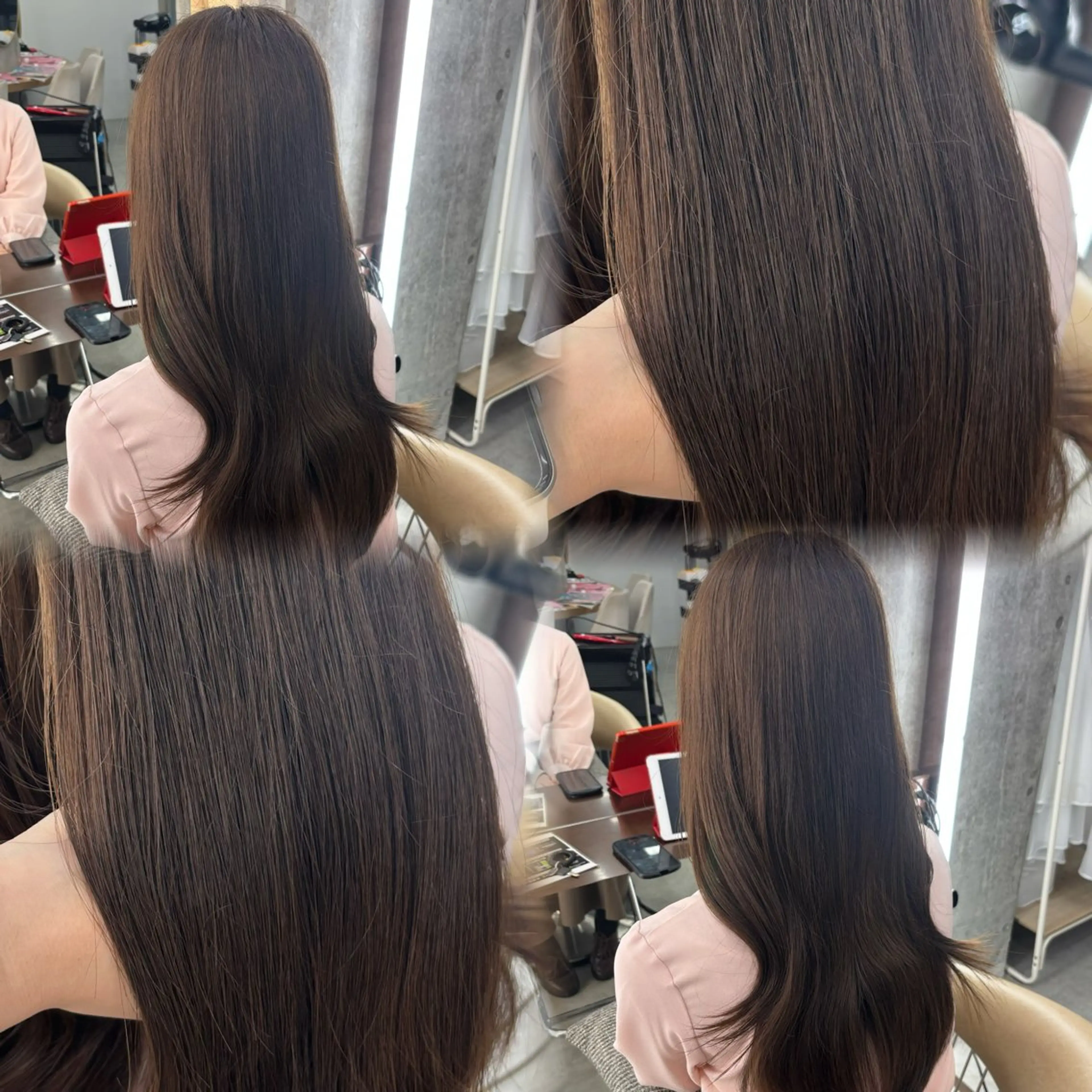 ロング カラー ヘアカラー amane🎀🐇⸒ 艶カラー｜縮毛矯正のヘアスタイル