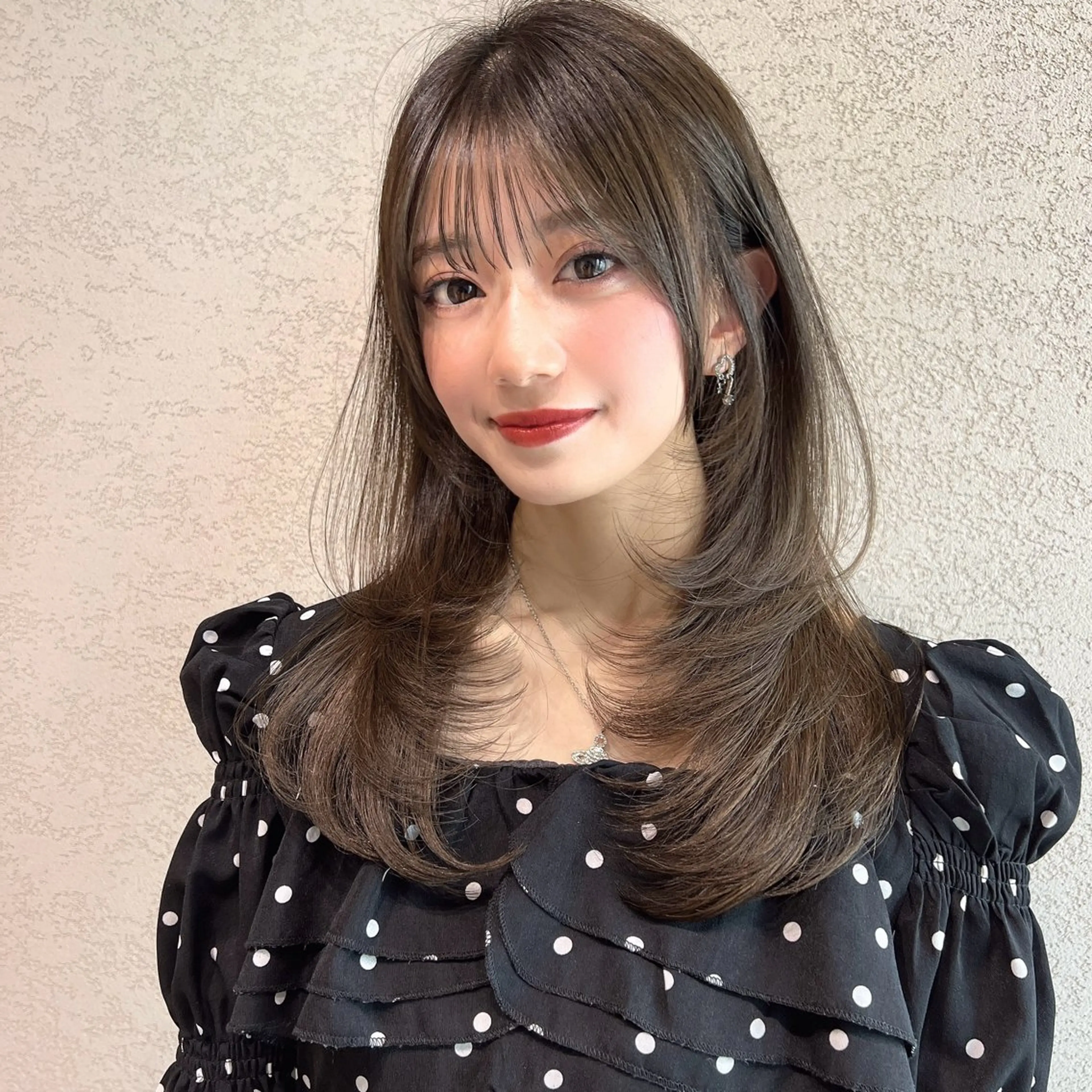 ミディアム カラー レイヤー|縮毛矯正 |韓国ボブ|岡田洸太のヘアスタイル