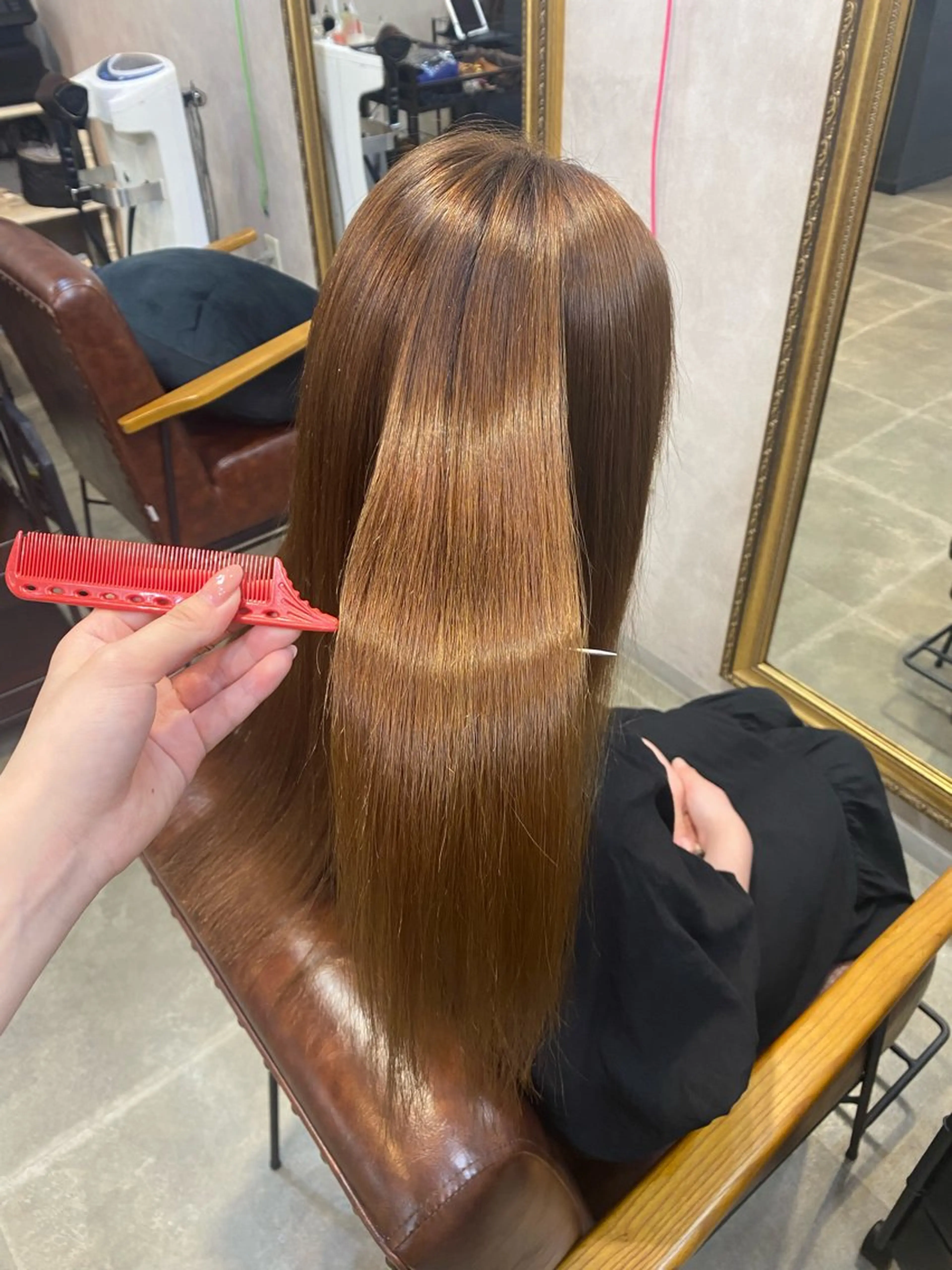 ロング 縮毛矯正 トリートメント アトレ＊個室サロン himekaのヘアスタイル