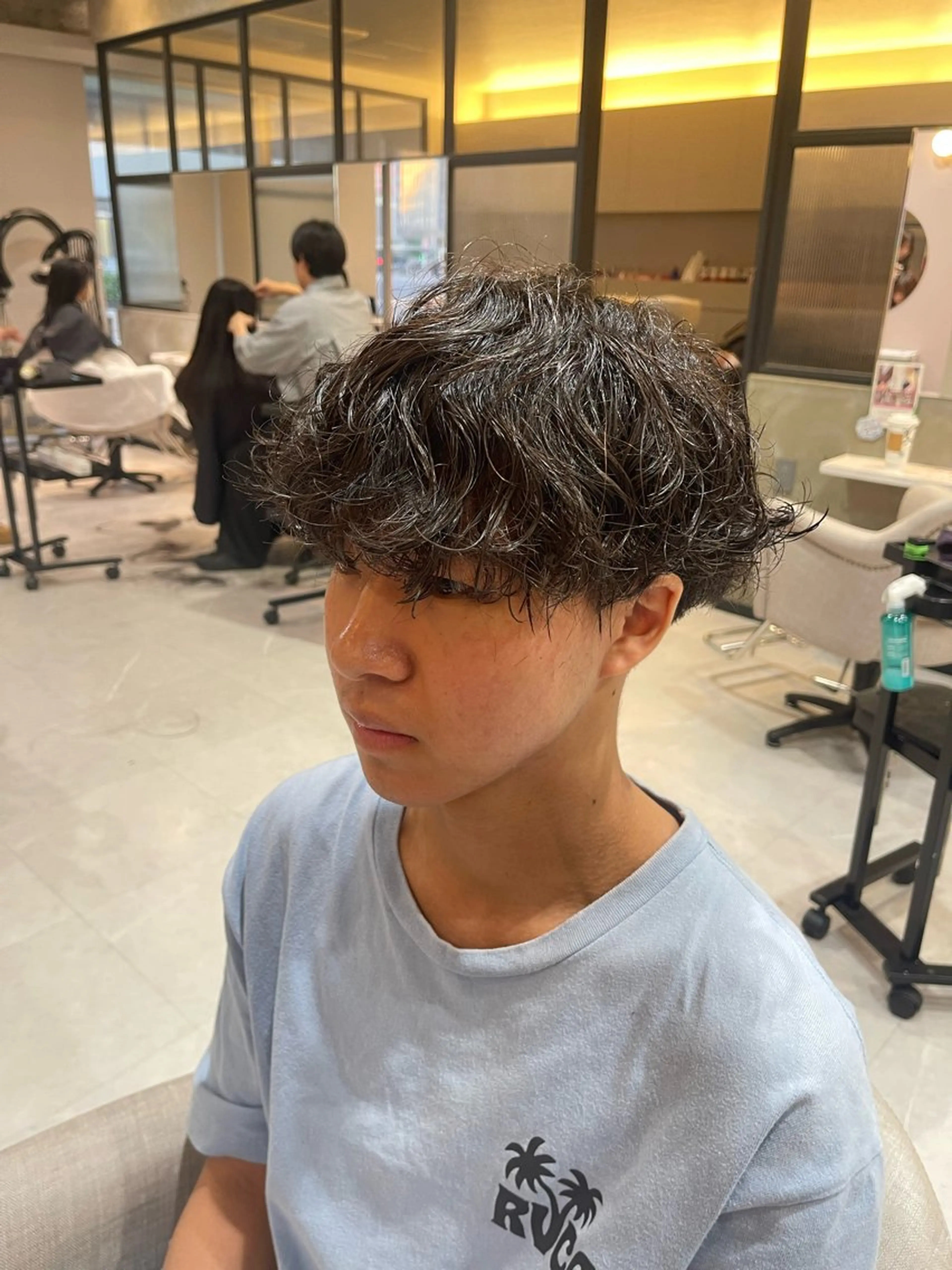 パーマ メンズ メンズパーマ シャドーパーマ カット パーマ 💫大曽根/髪質改善 /ゆうき💫のヘアスタイル