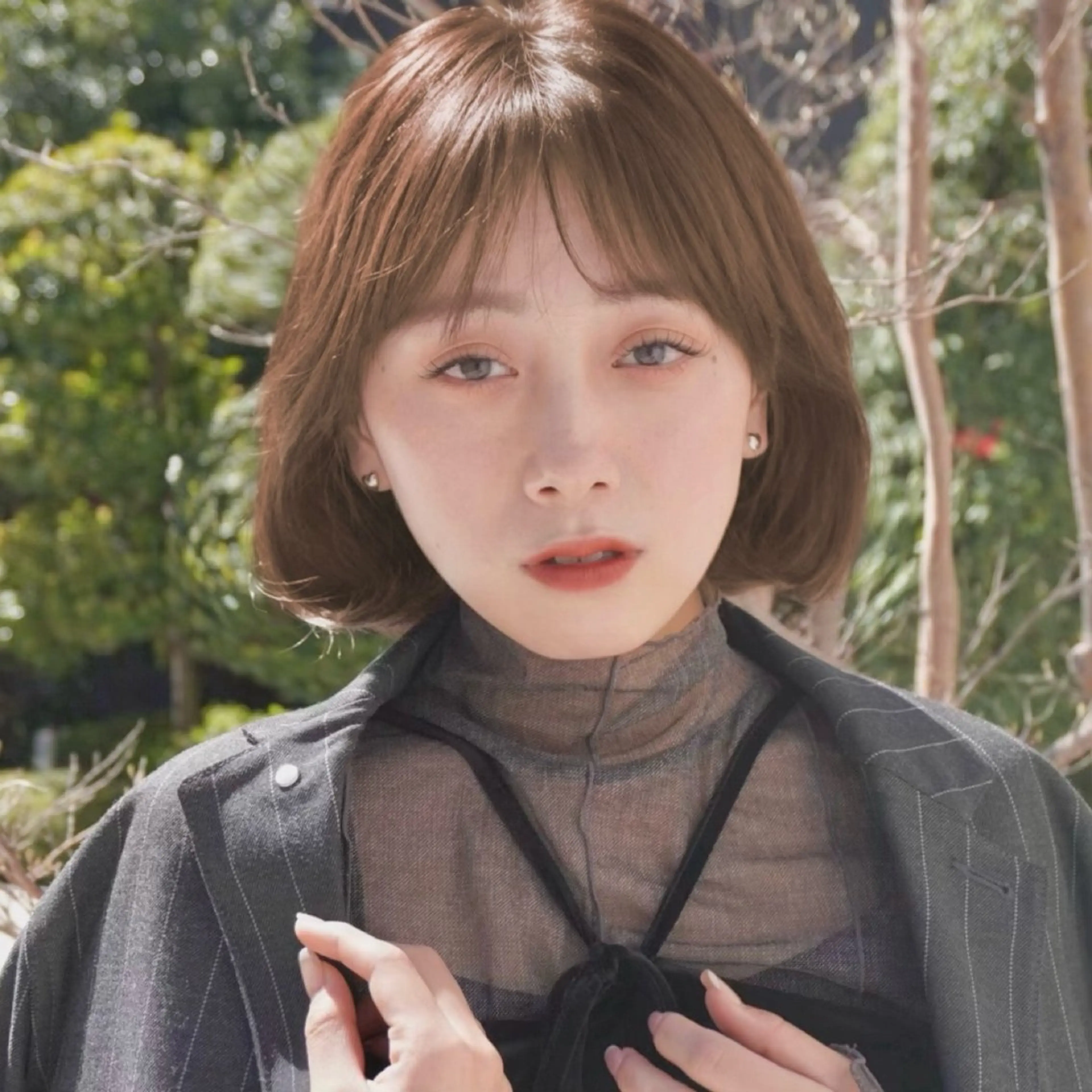 ショート ボブ 韓国風ヘア カット ヘアカラー トリートメント ボブ/縮毛矯正/ レイヤー/塚田のヘアスタイル