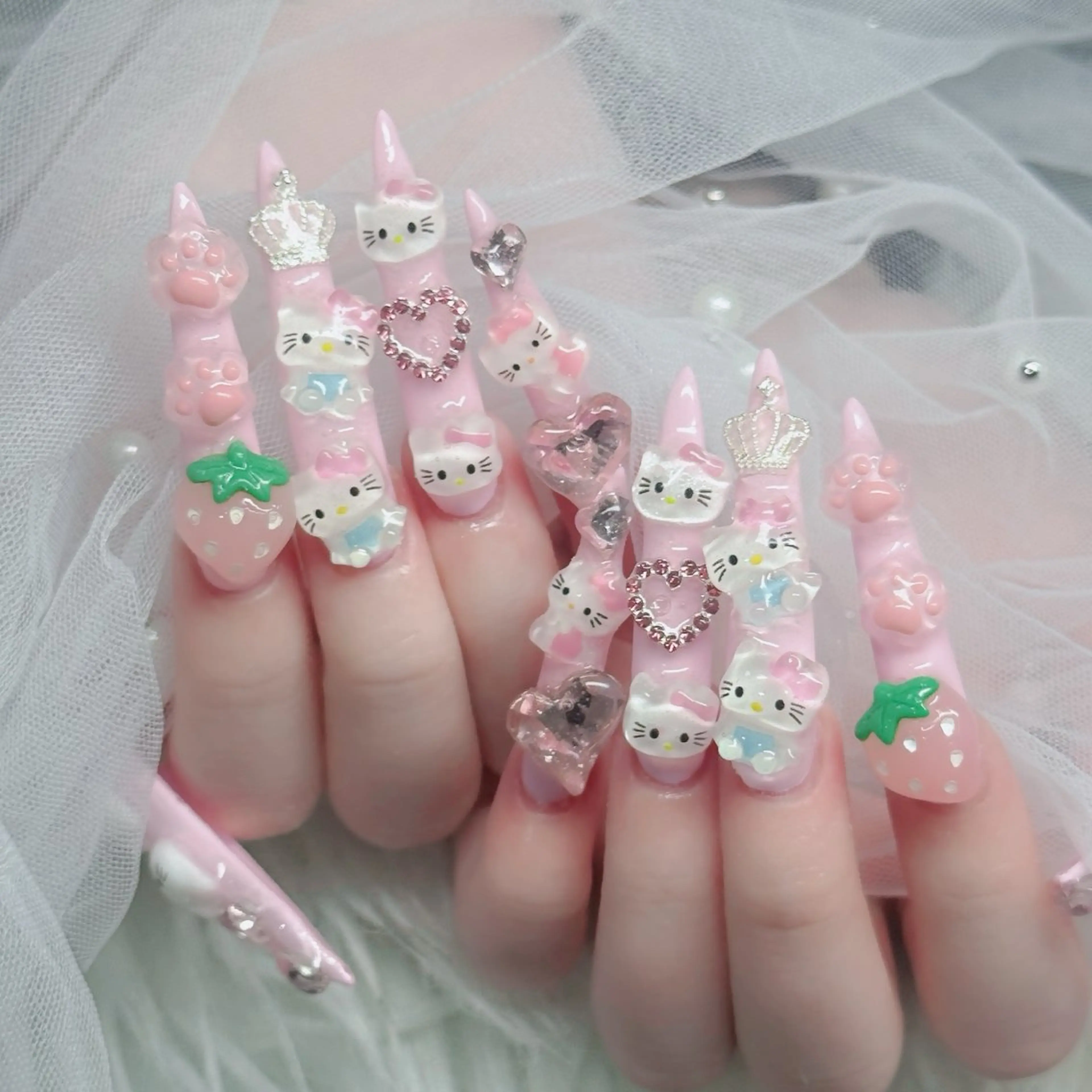 ネイル フットネイル フレンチネイル グラデーション 韓国ネイル ロングネイル ハンドネイル Hani Nail Salonのネイルデザイン