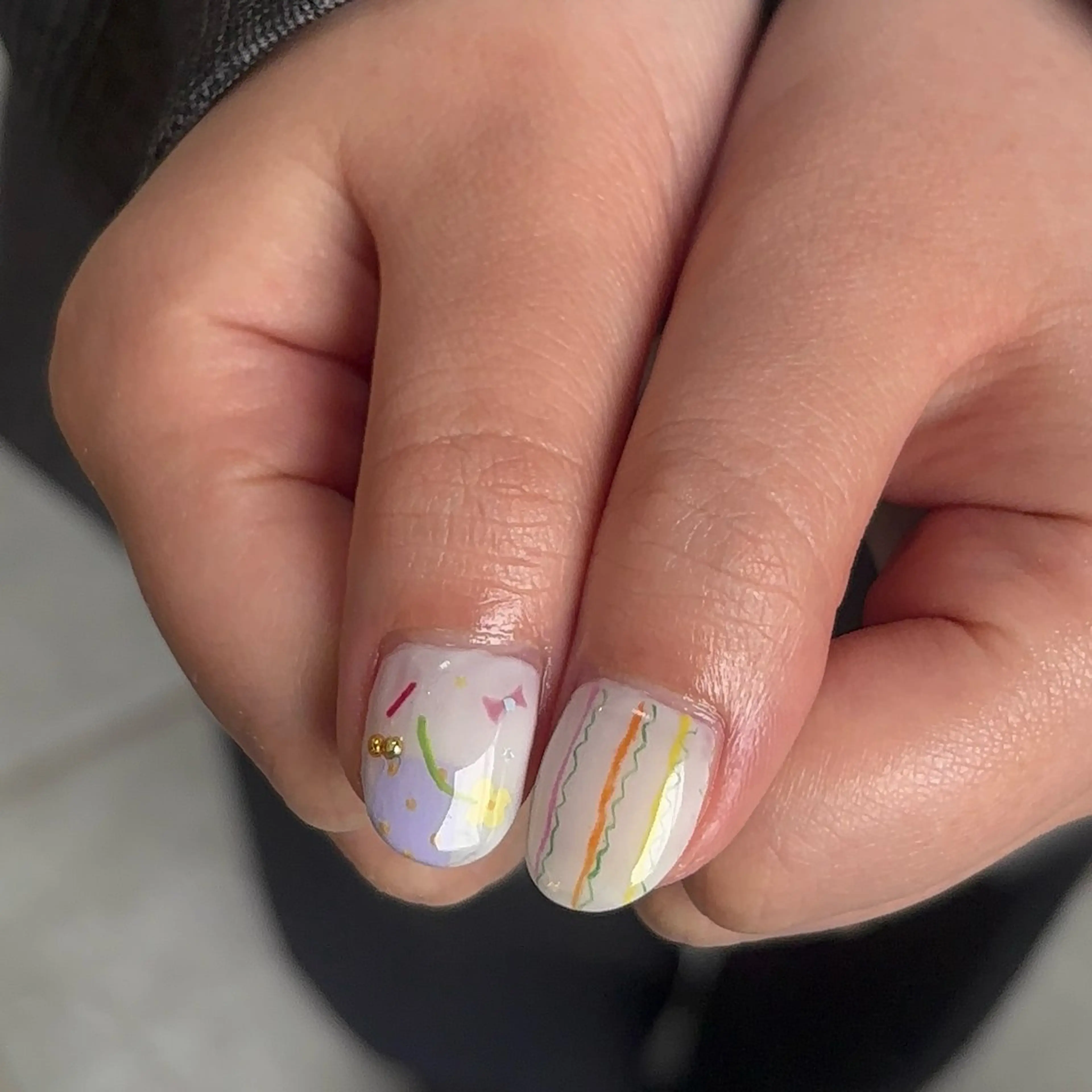 ネイル ハンドネイル ハンドケア 個性派✴︎ｼﾞｬｹ写 ﾈｲﾙ🦋mire-のネイルデザイン