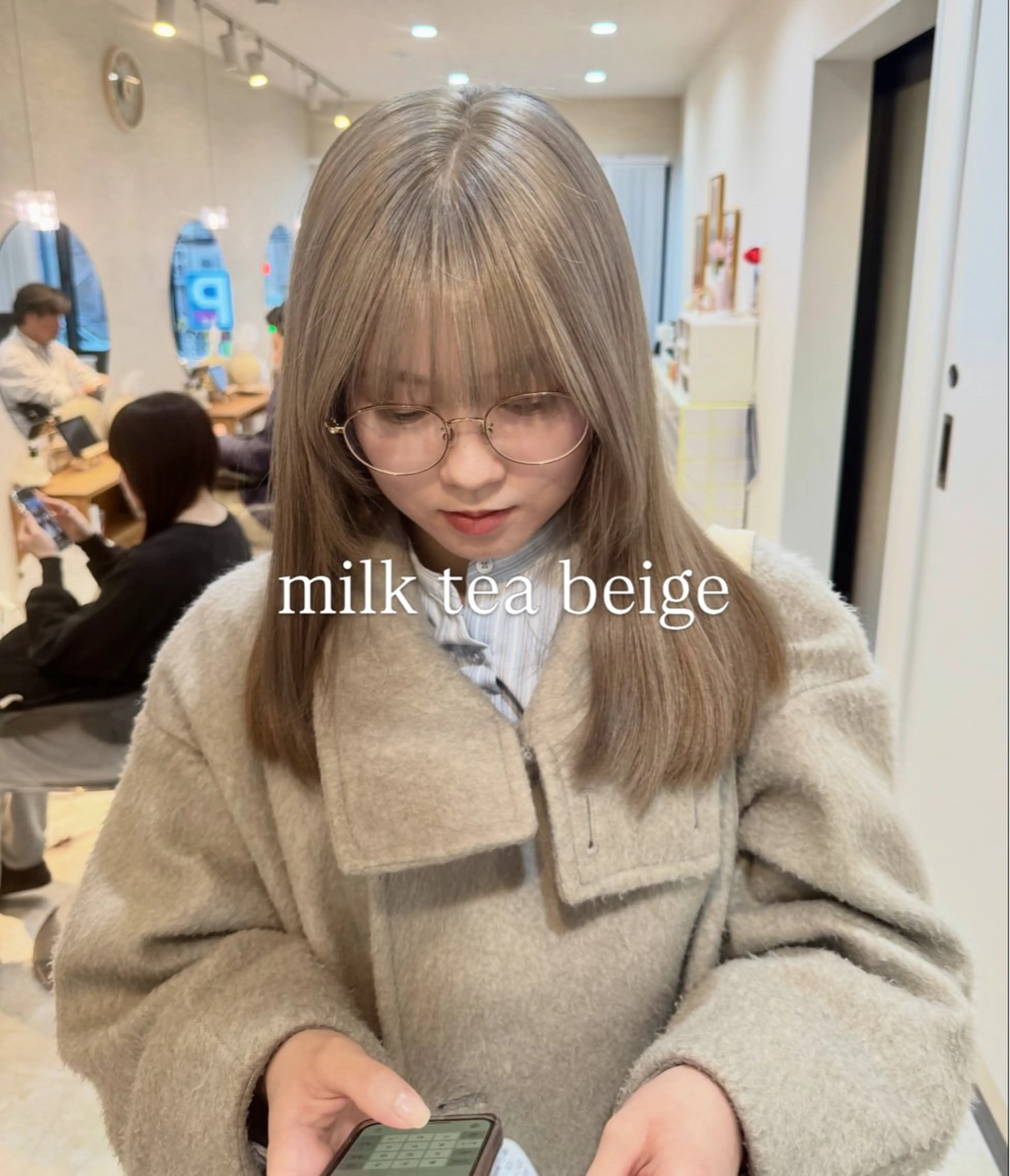 セミロング カラー ヘアカラー トリートメント ブリーチ/レイヤー/ コイデリュウセイのヘアスタイル