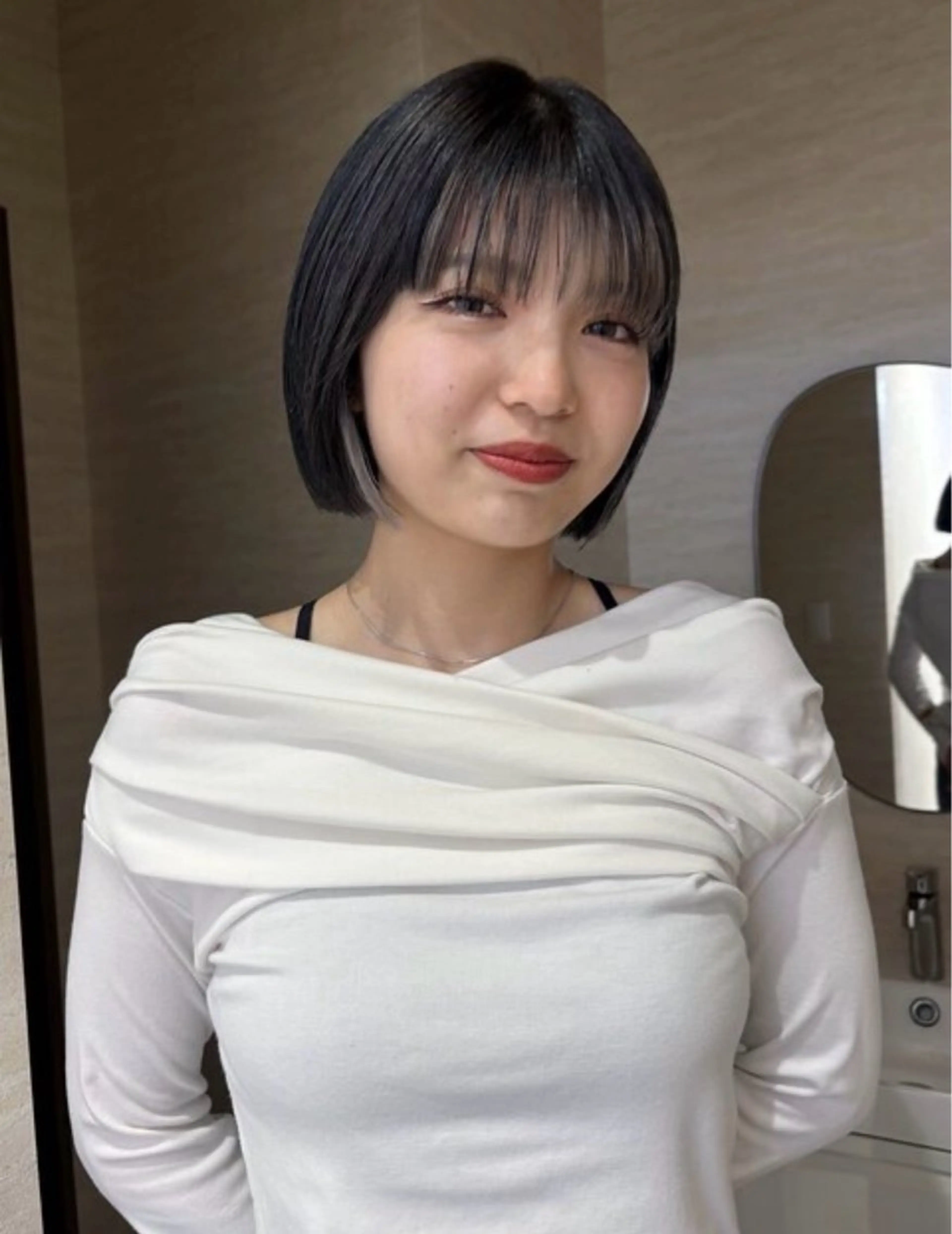 ショート カラー カット ヘアカラー くびれヘア/髪質改善 はるのヘアスタイル