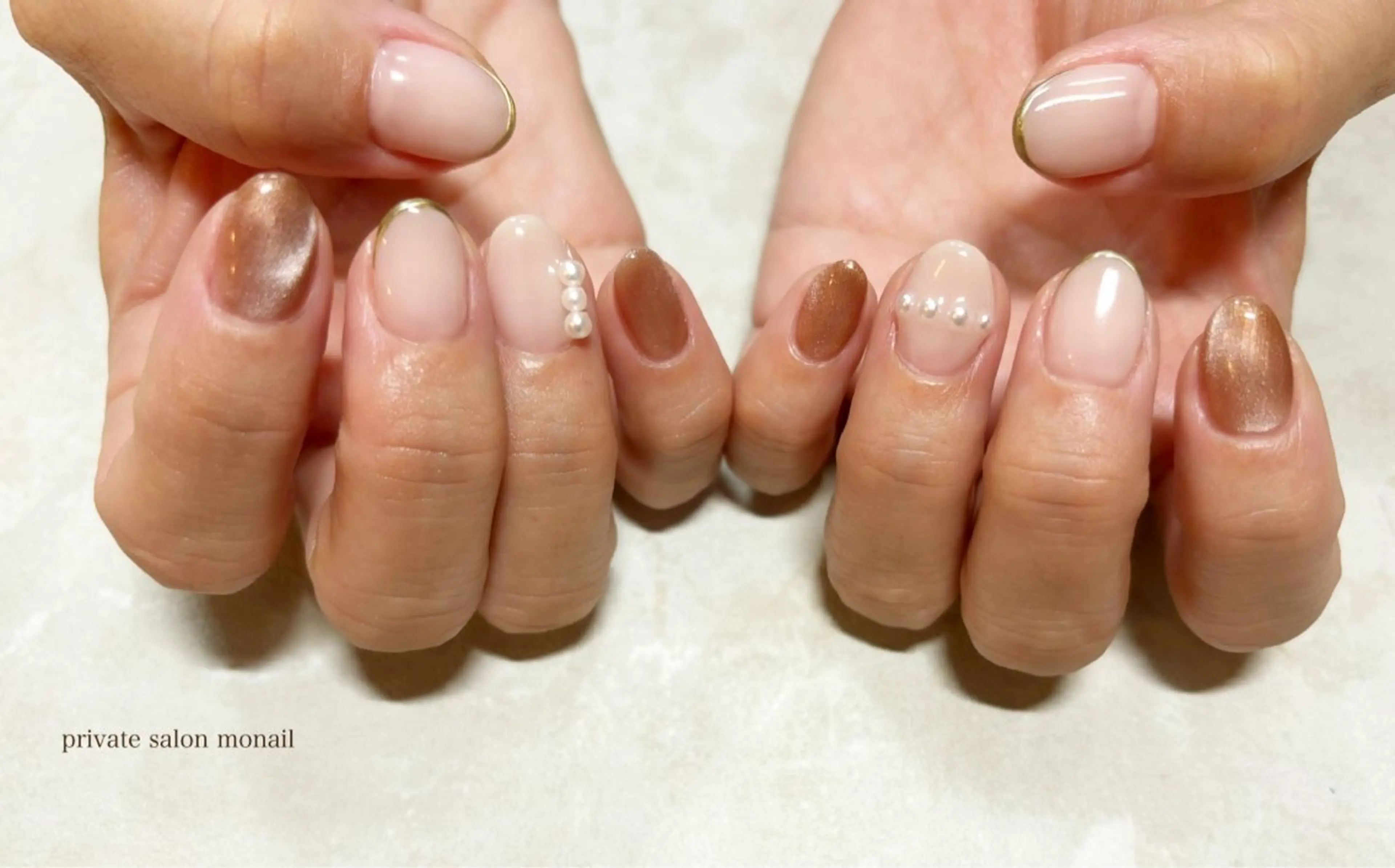 ネイル マグネットネイル ハンドネイル nail salon monailのネイルデザイン