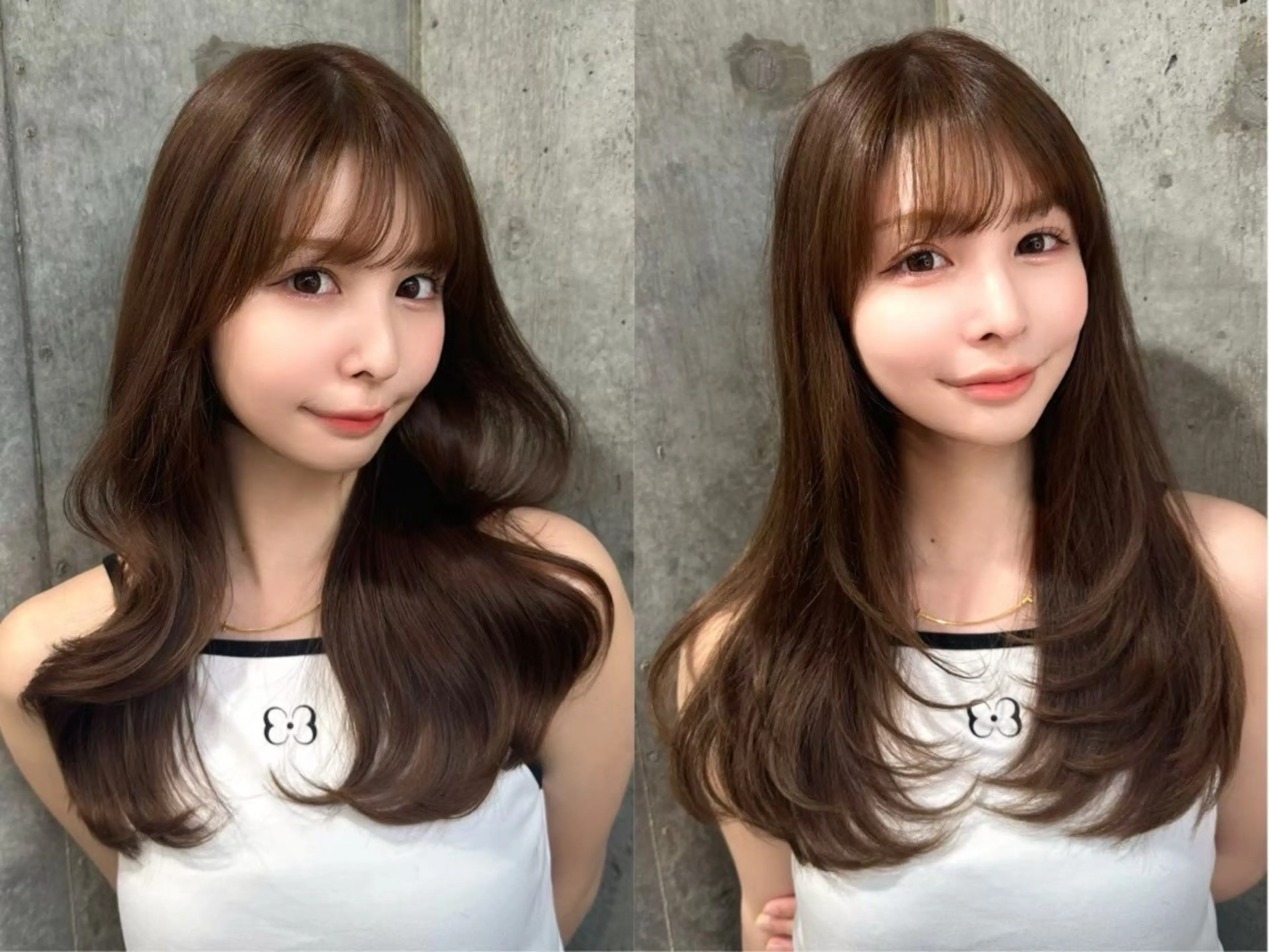 ロング カラー 今っぽレイヤーカット グレージュ/リョウヤのヘアスタイル
