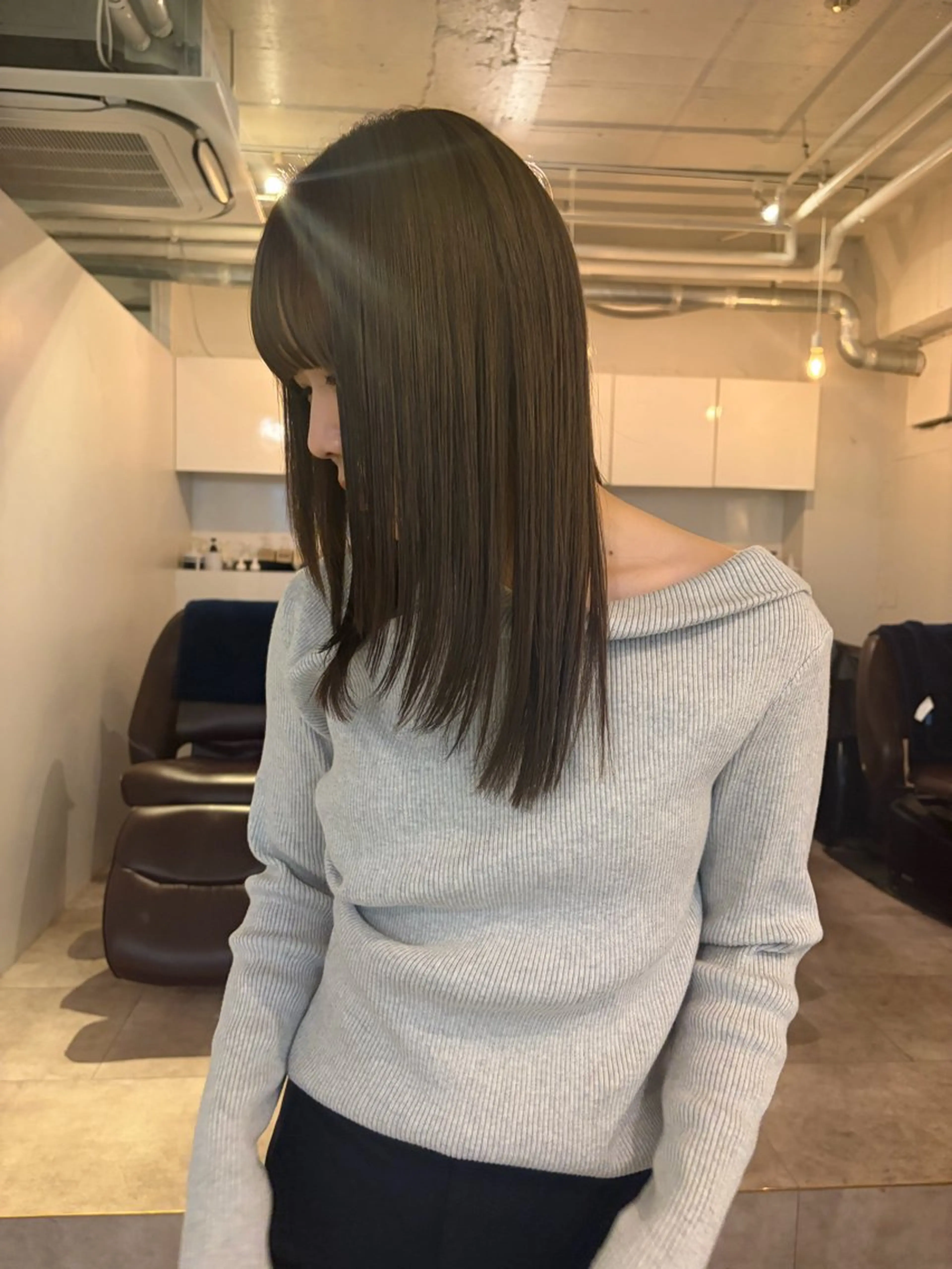 セミロング ヘアカラー トリートメント 横浜美容室LINE /古賀紅音のヘアスタイル