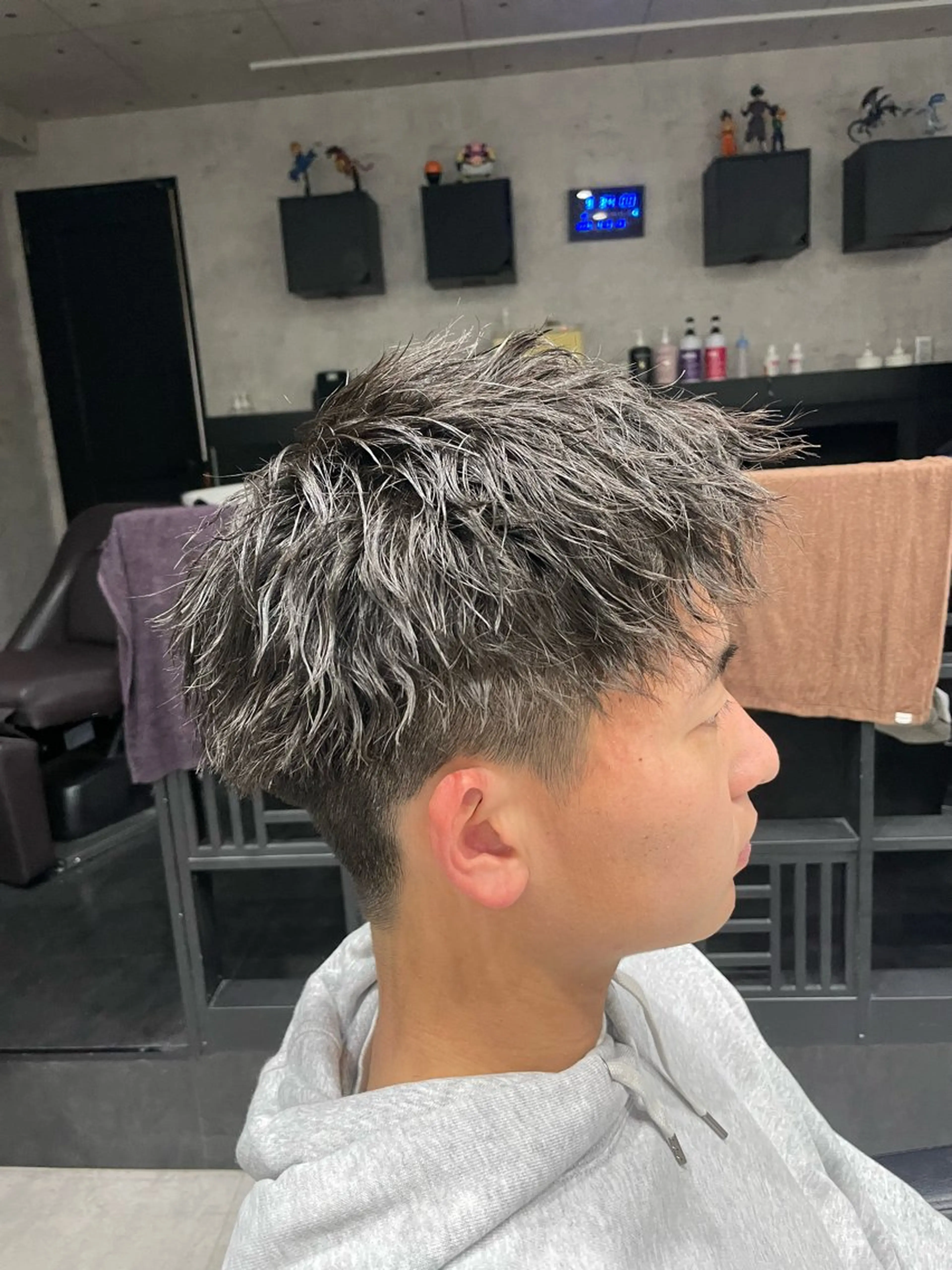 ショート パーマ メンズ アップバング メンズパーマ ツイストスパイラルパーマ スパイラルパーマ メンズパーマ特化💈 髙木颯太💈のヘアスタイル