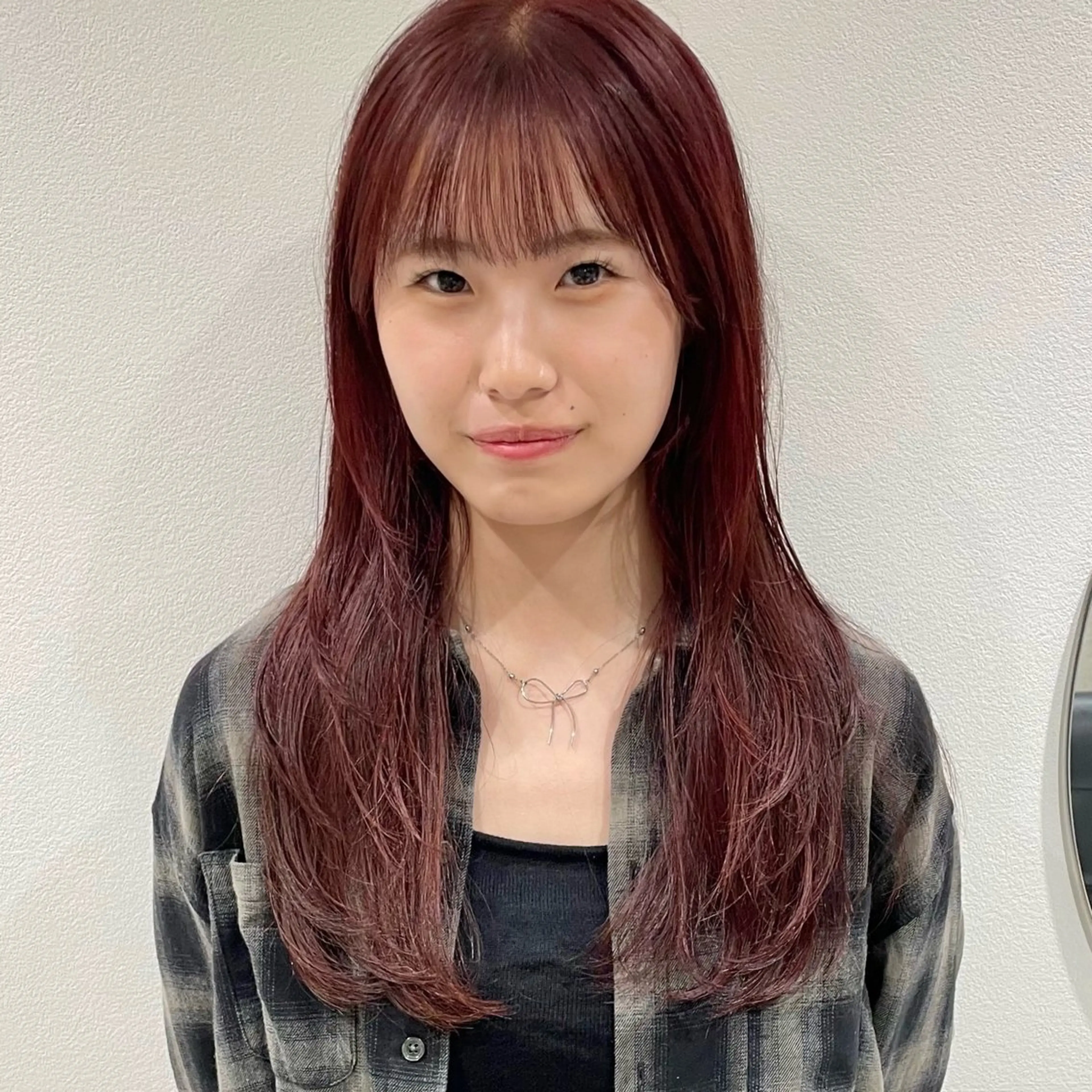 ロング カラー ダブルカラー ピンクカラー レイヤーカット 小顔カット カット ヘアカラー トリートメント 🍊暖色×顔周り 🍊cocoroのヘアスタイル