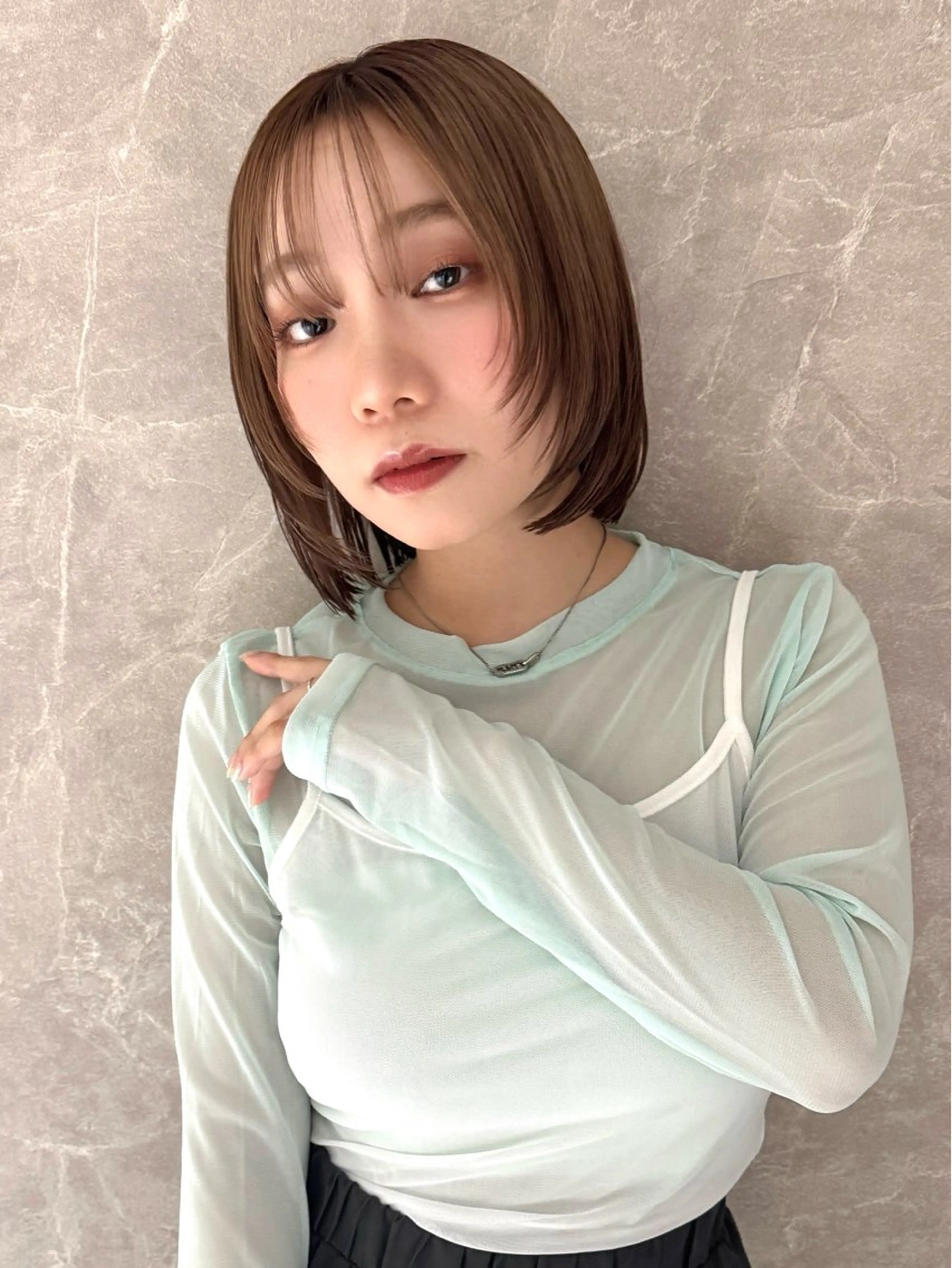 ミディアム カット トリートメント ボブレイヤー/ 今城愛友花のヘアスタイル