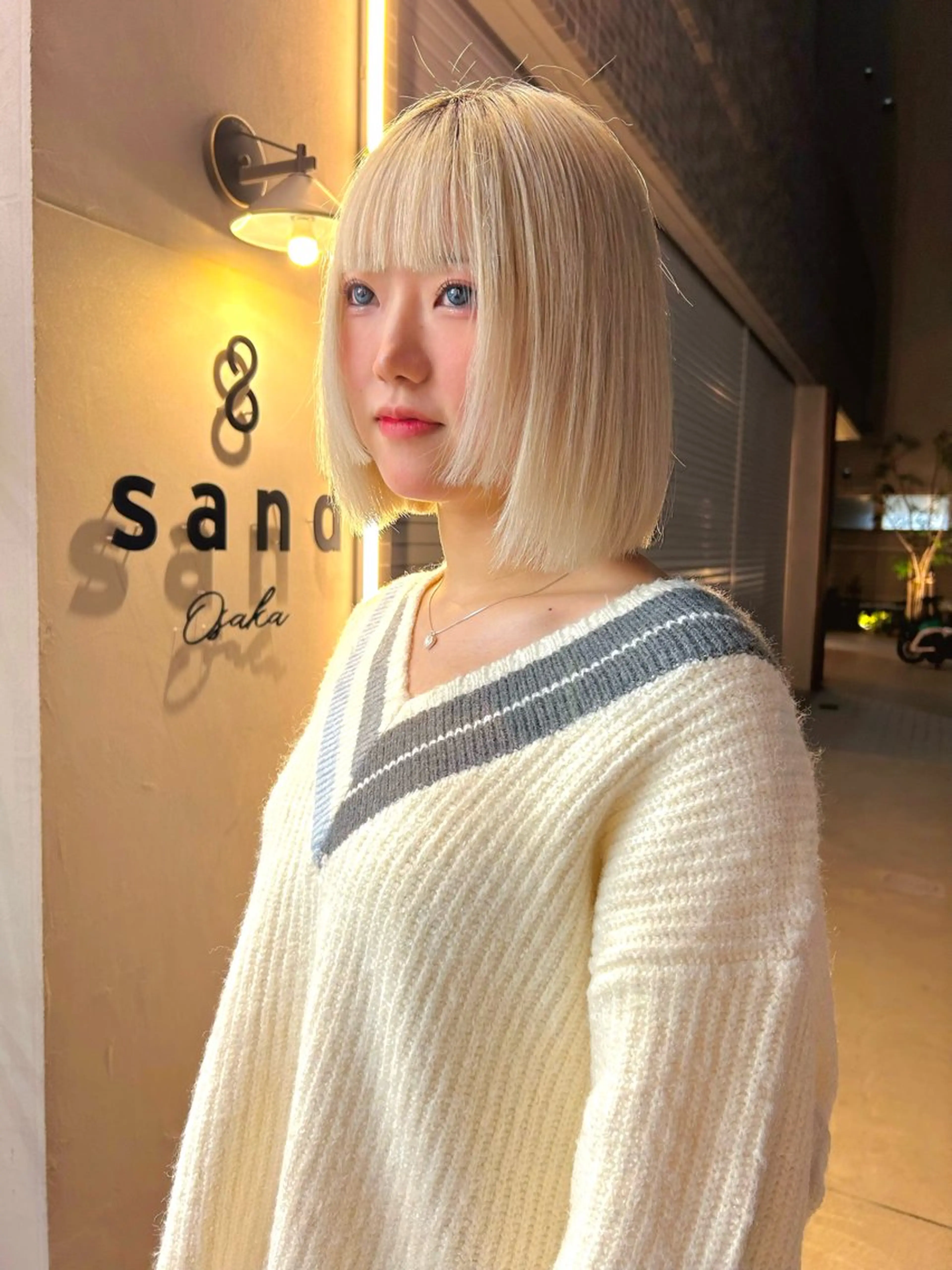 ショート カラー 切りっぱなしボブ ボブ きたやまこう /縮毛矯正/髪質改善のヘアスタイル