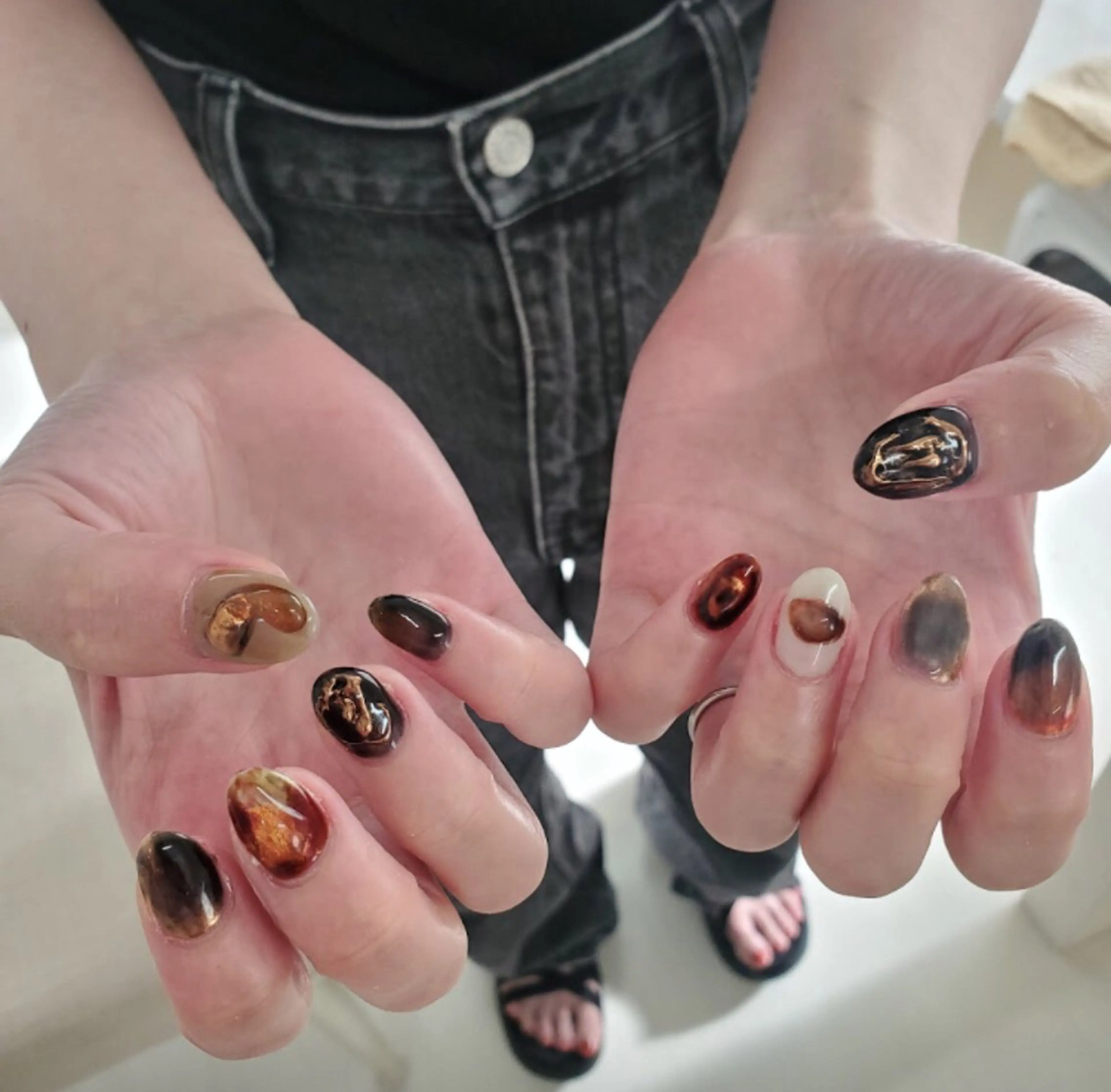 ネイル アートネイル ジェルネイル ニュアンスネイル スカルプネイル nailstudio eviz新宿店のネイルデザイン