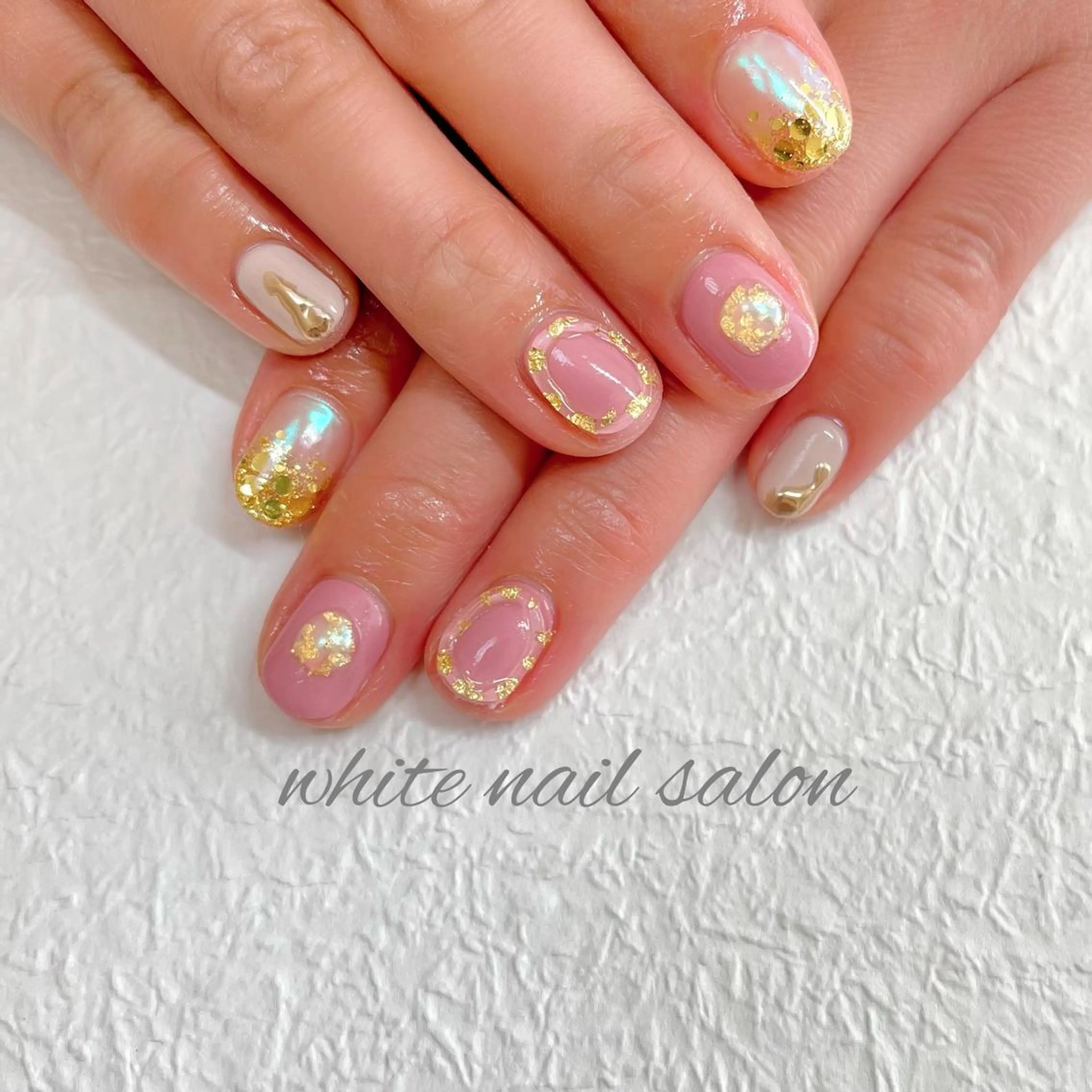 ネイル ジェルネイル ハードジェル ラメ(グリッター) 持ち込み ソフトジェル white nail salonのネイルデザイン