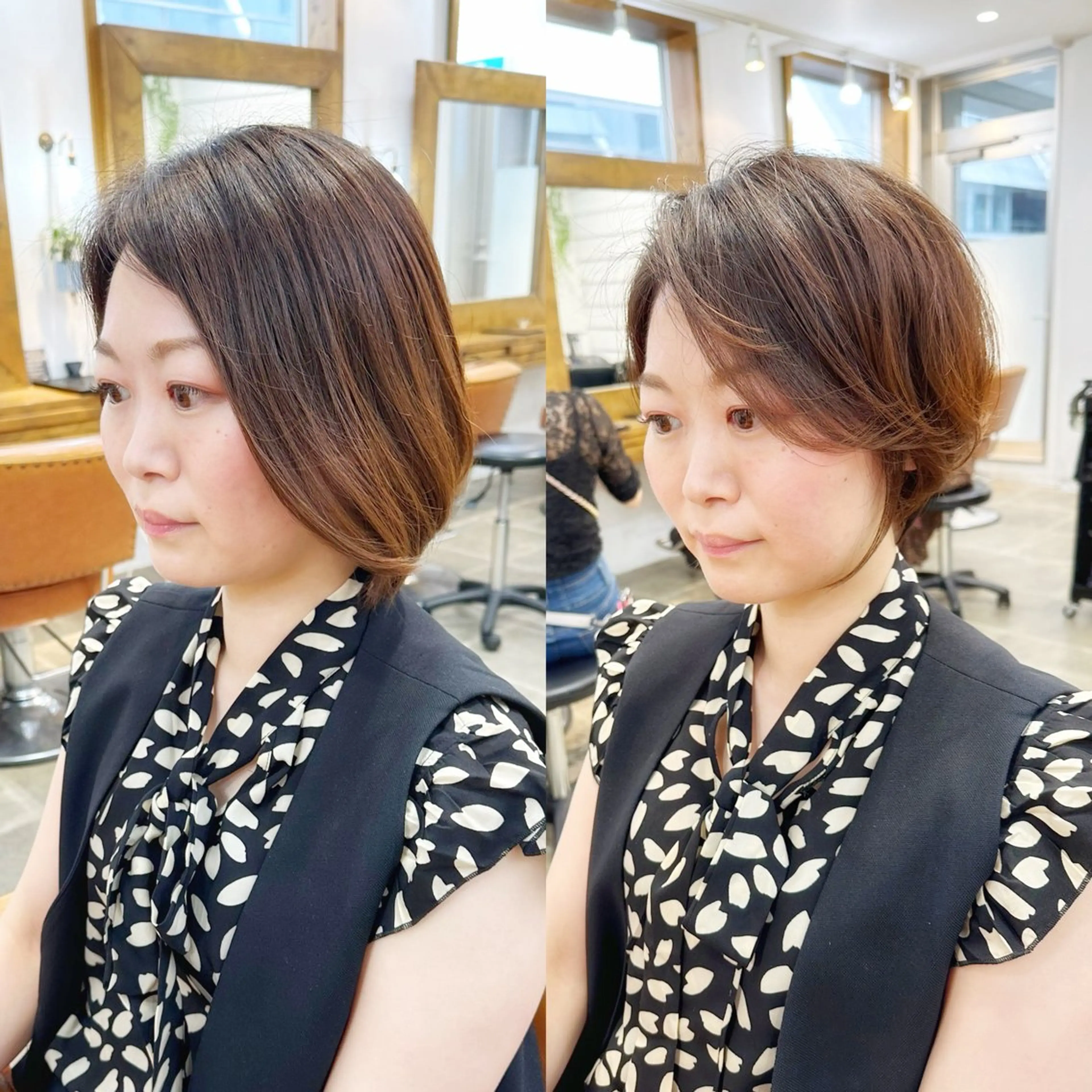 ショート ショートボブ ハンサムショート ボブ くせ毛 ショートヘア カット newline銀座所属・👑銀座ショート/ 絶壁補正/金子涼👑のヘアスタイル