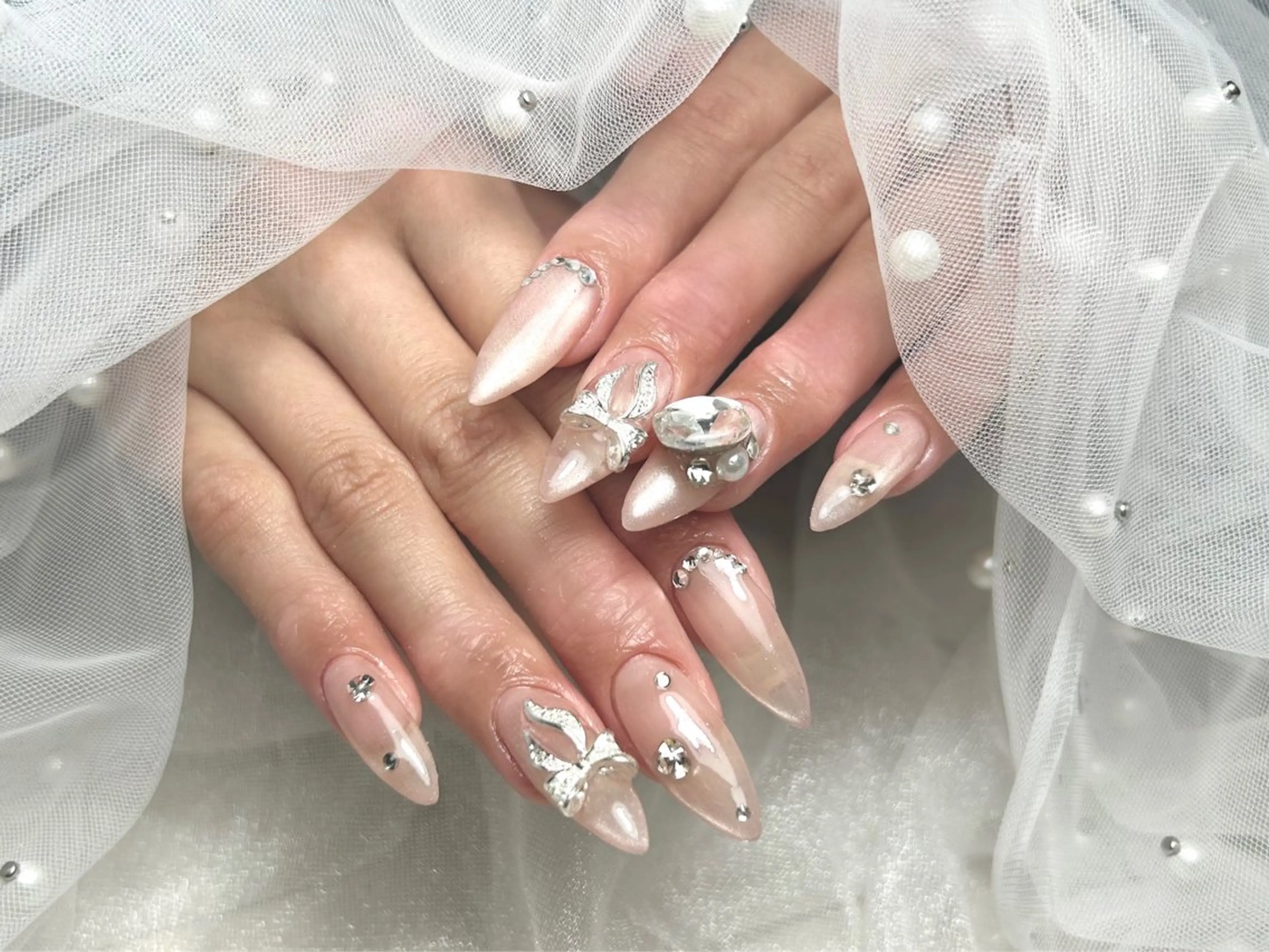 ネイル 成人式 ゴージャス マグネットネイル ハンドネイル La suzuran 上前津店 森本のネイルデザイン