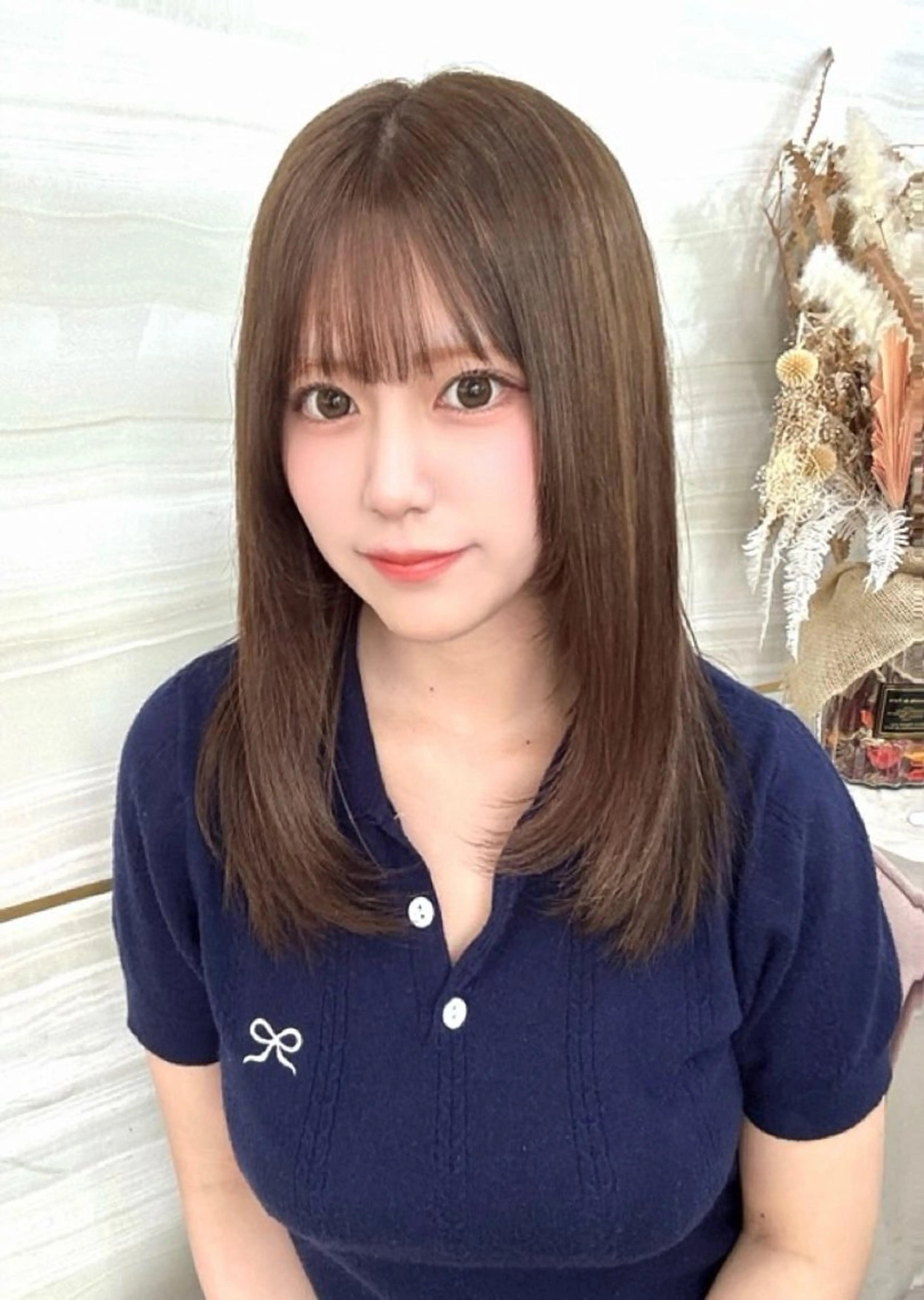 セミロング カラー ヘアカラー トリートメント 🩶鈴木茉奈🩶艶髪 /透明感/暖色カラーのヘアスタイル