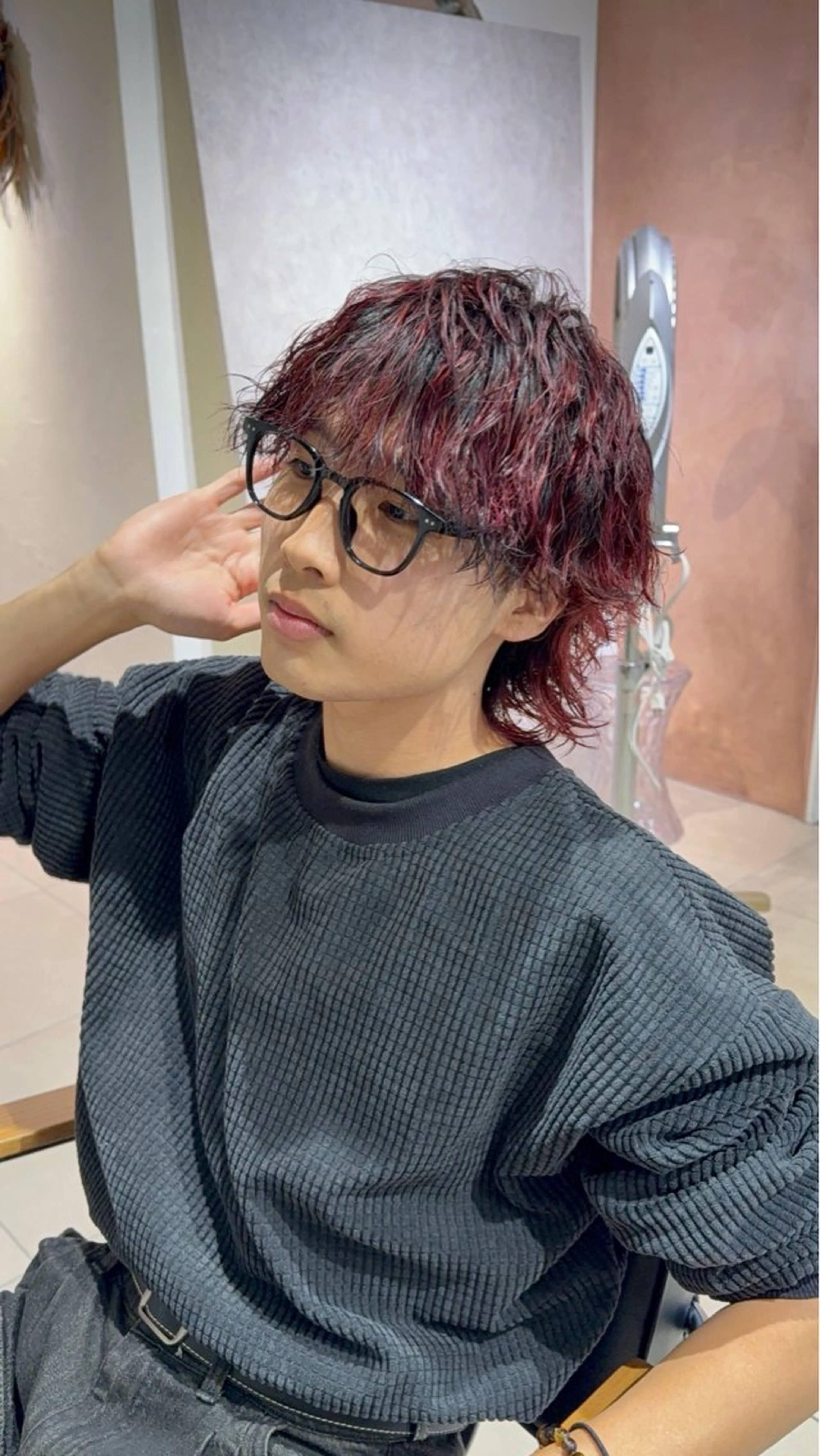 パーマ メンズ メンズパーマ 波巻きパーマ メンズウルフカット ウルフカット NEXTzer0 メンズカット/パーマのヘアスタイル