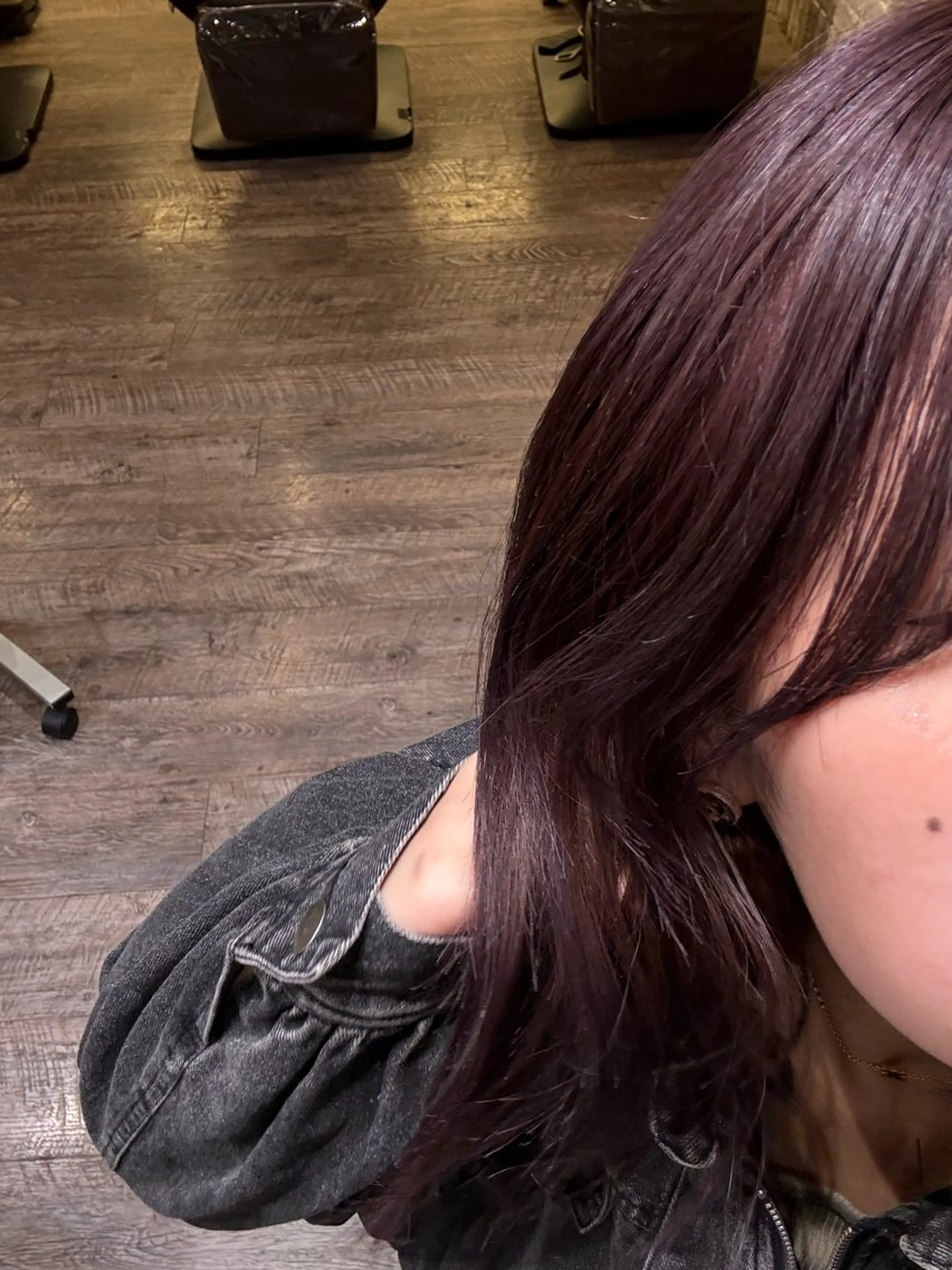 セミロング カラー ラベンダーカラー 16空きあり マツエク0円のヘアスタイル