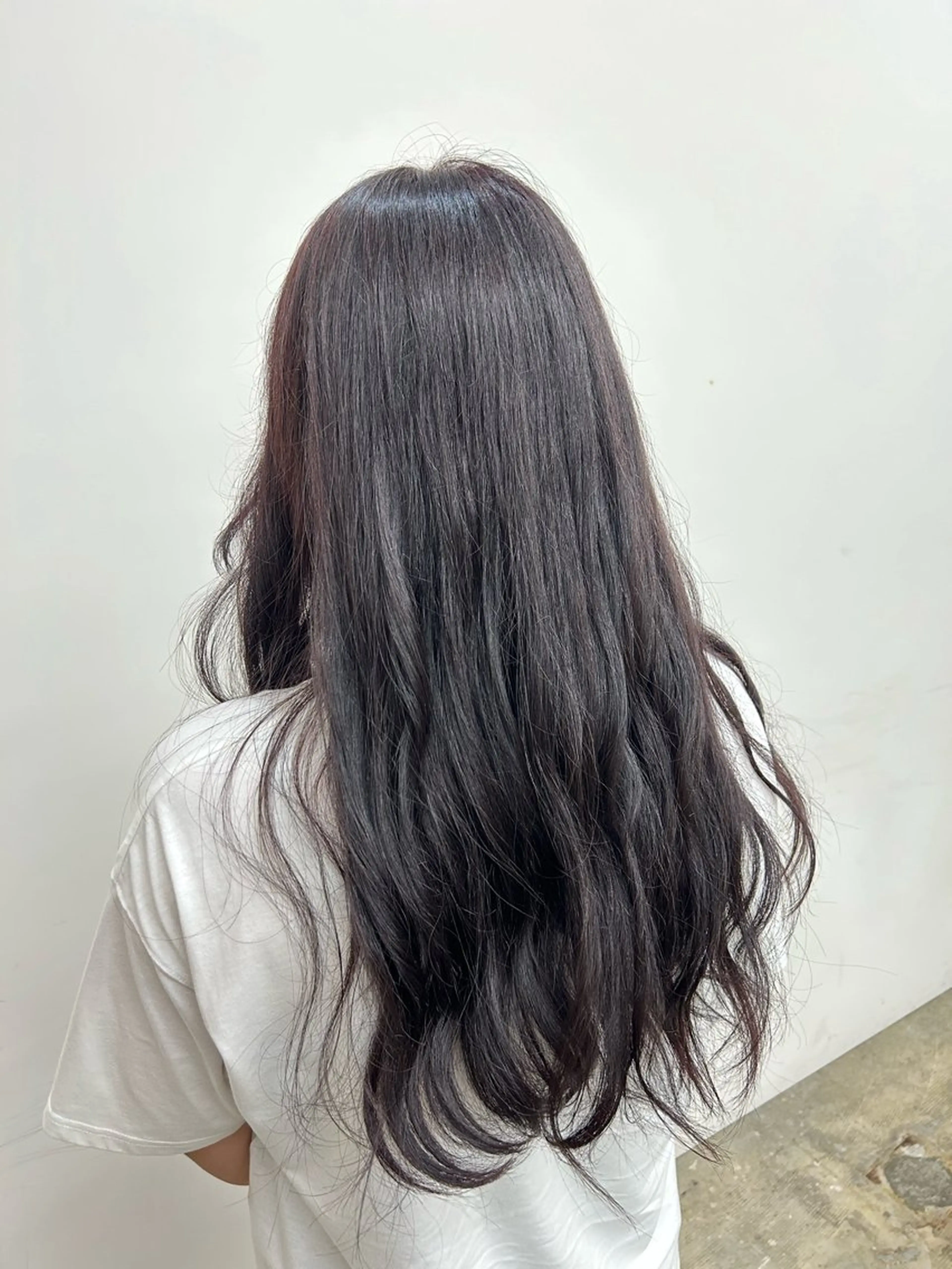 ロング カラー ブラウンカラー ピンクカラー ピンクブラウン 田中 梨緒のヘアスタイル