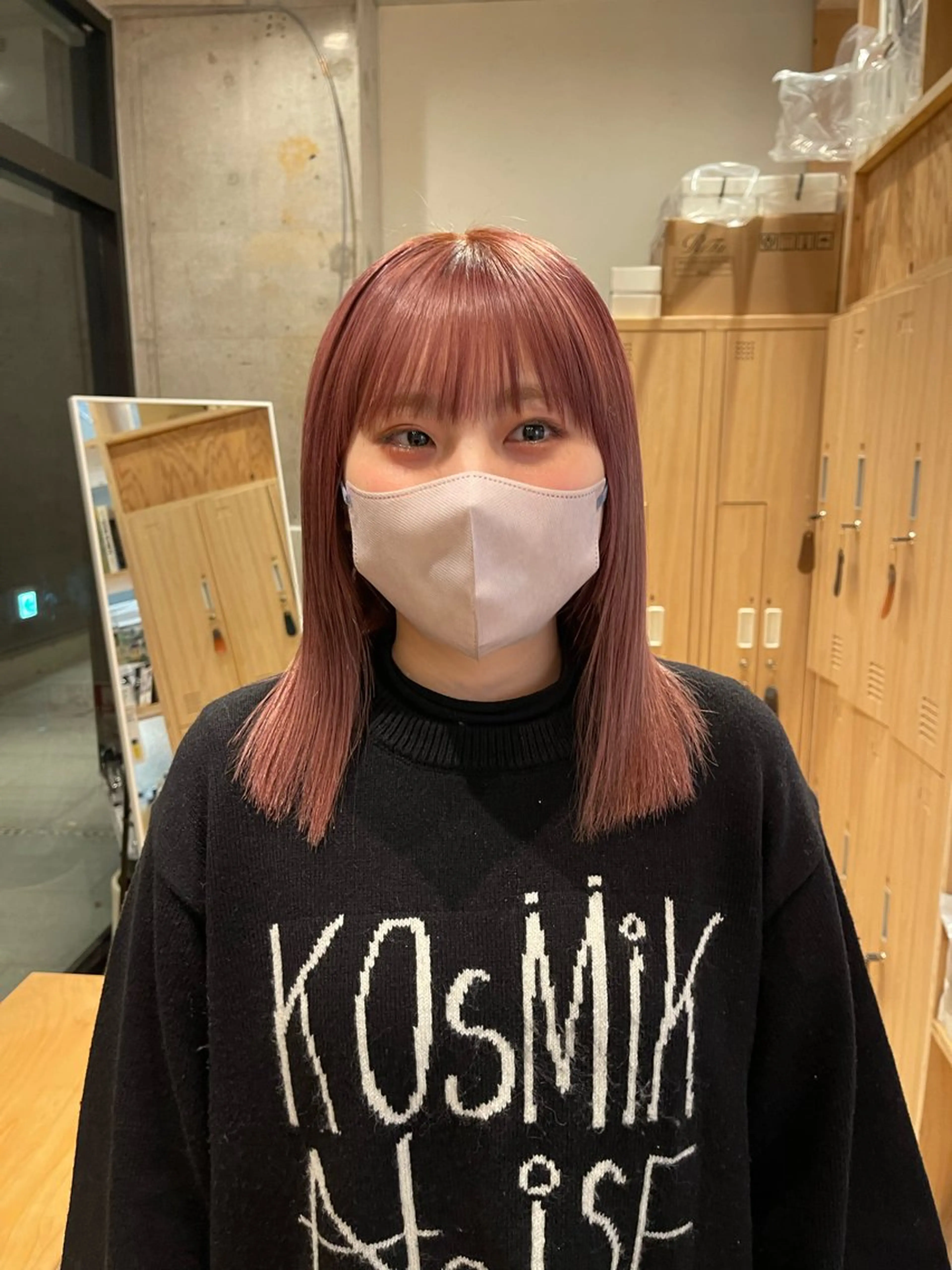 ミディアム 愛莉/ラベンダー/ ベージュ/ブラウンのヘアスタイル