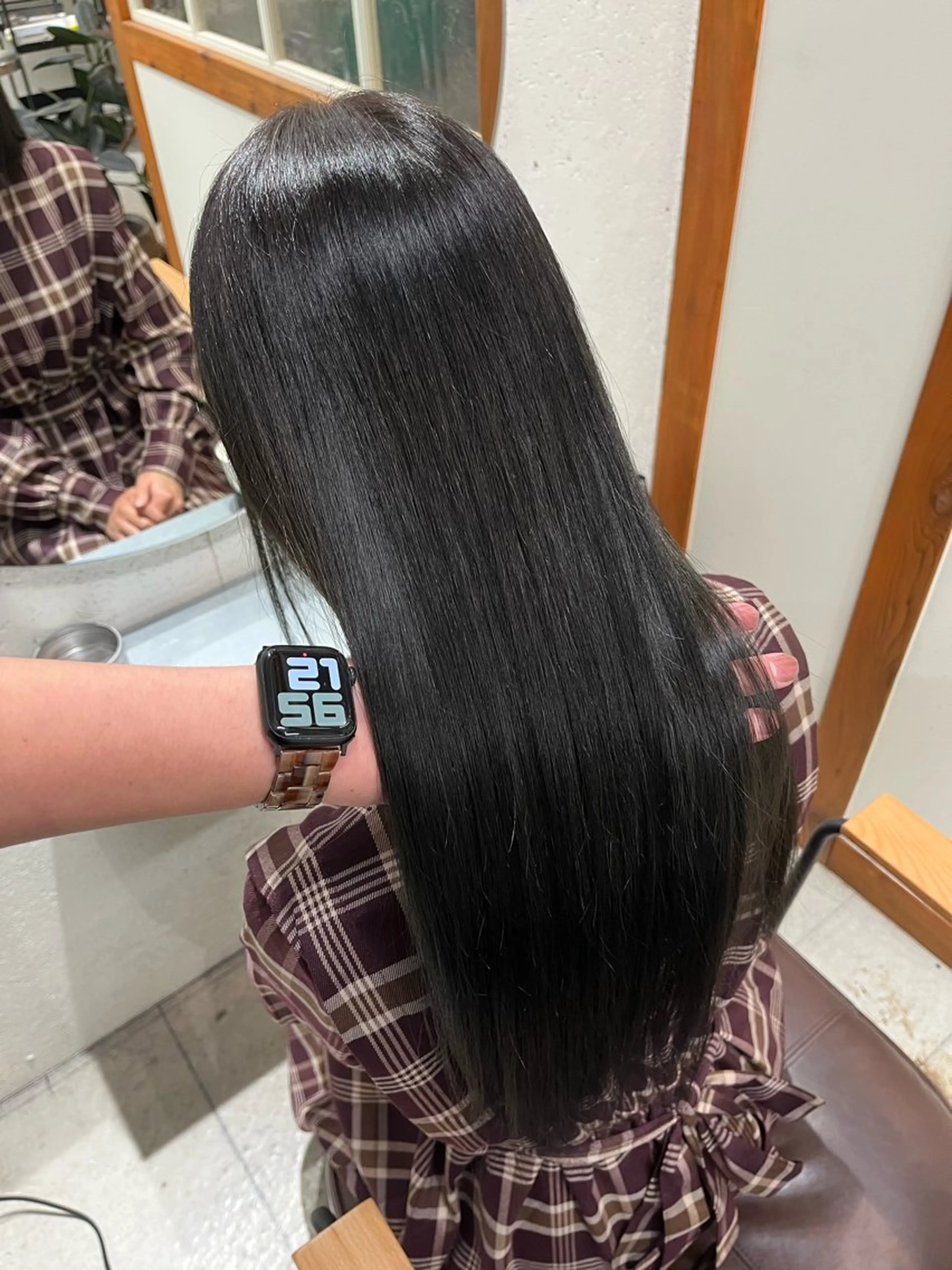 ミディアム カラー ヘアアレンジ ヘアカラー トリートメント 菅宮 皐のヘアスタイル