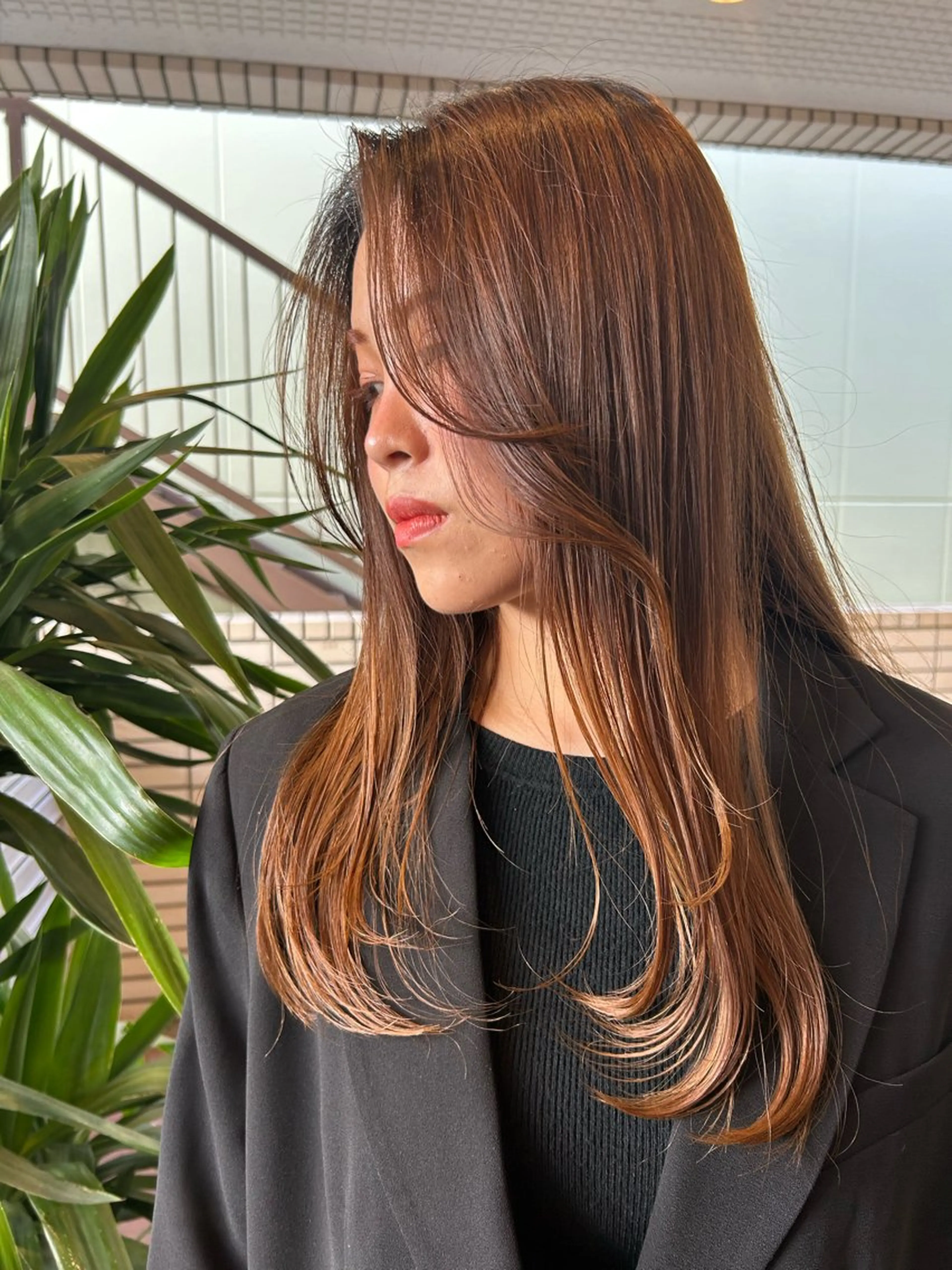 ロング 艶カラー/レイヤー /メンズ/マツエクのヘアスタイル