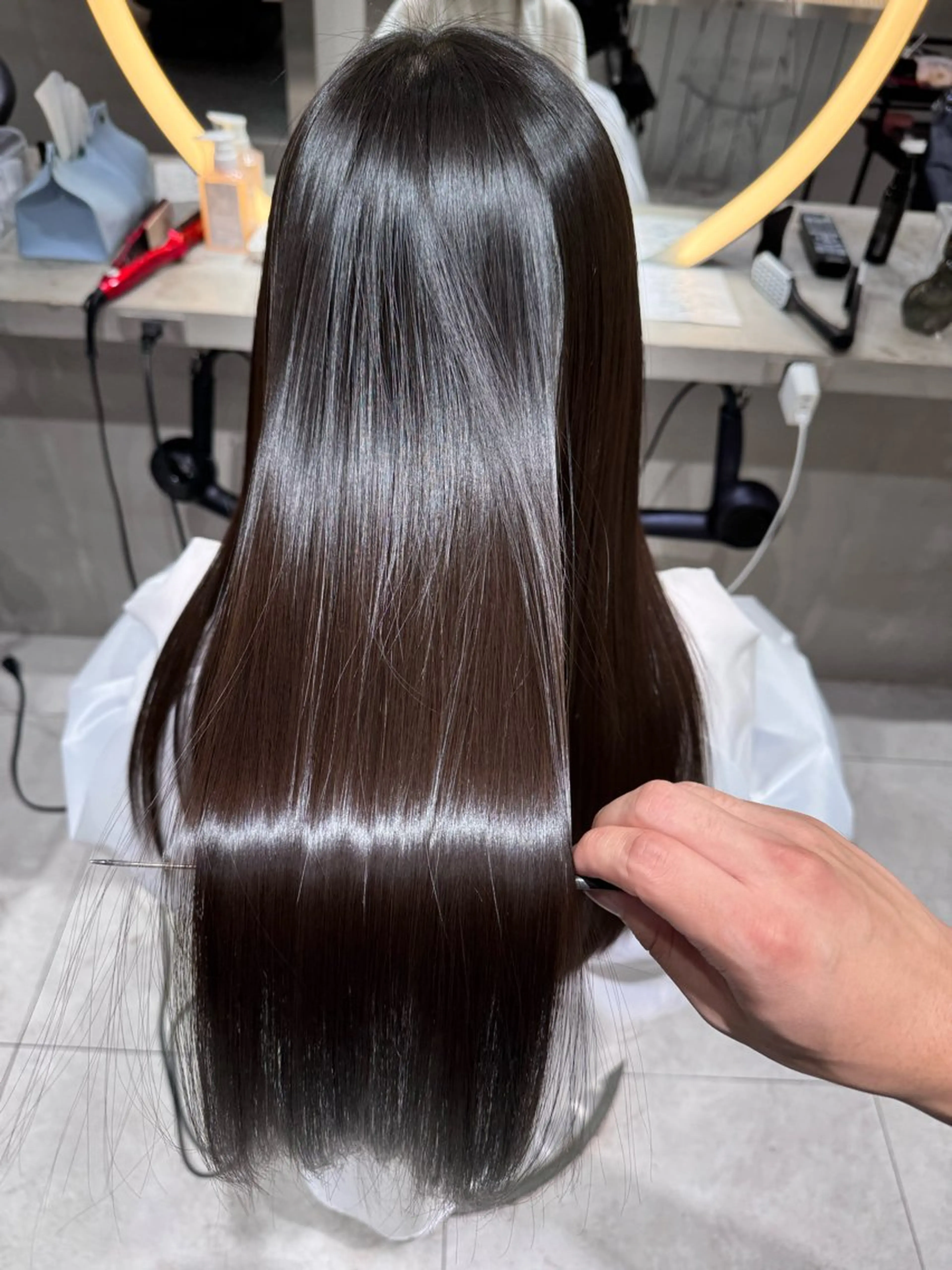 ロング パーマ 縮毛矯正 縮毛矯正/髪質改善 🌟本郷壮一郎のヘアスタイル