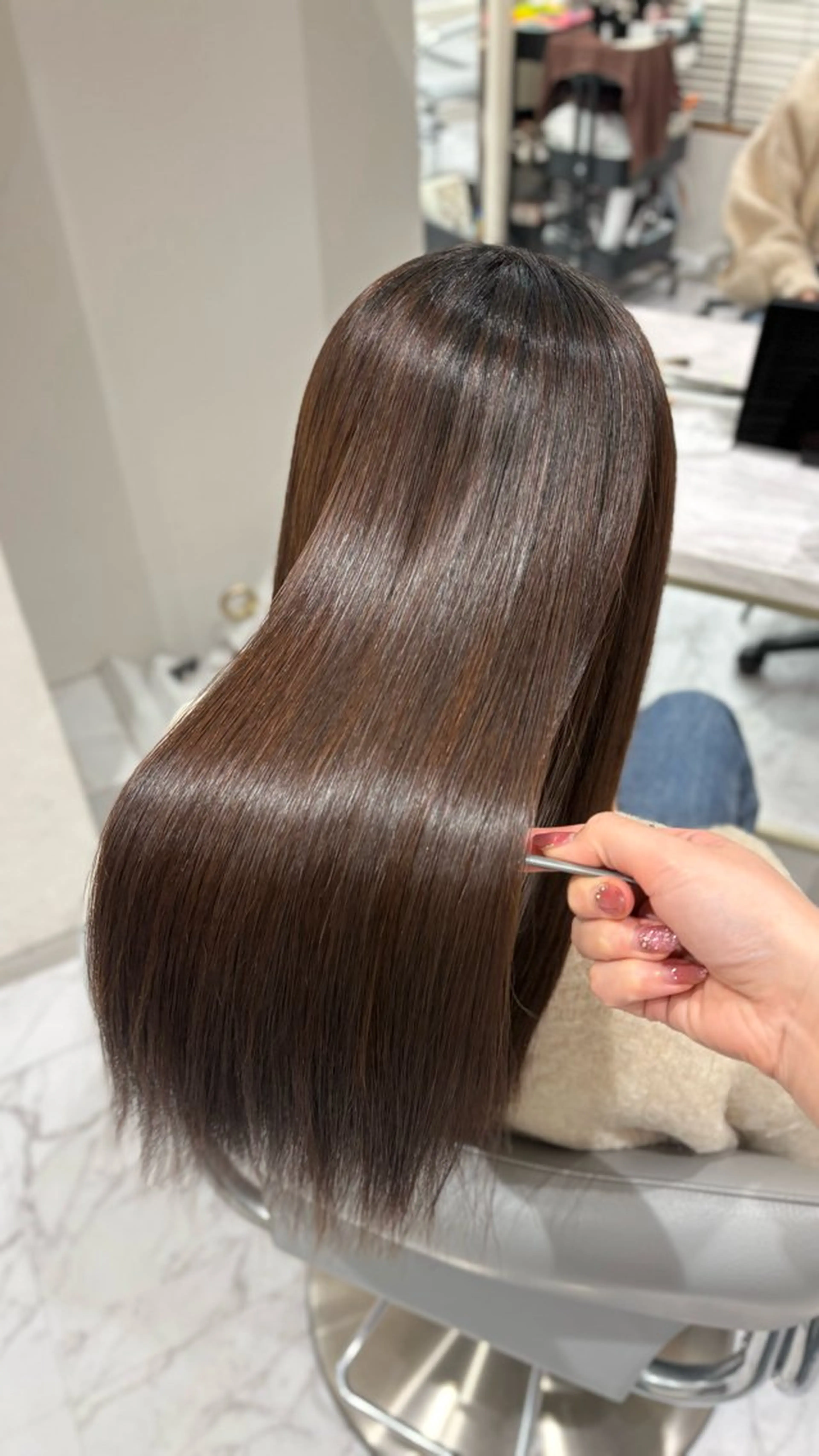 ロング 髪質改善 トリートメント 縮毛矯正 youres hair 髪質改善トリートメント&ヘッドスパ 新宿west店所属・小林春月 /新宿美容師のヘアスタイル