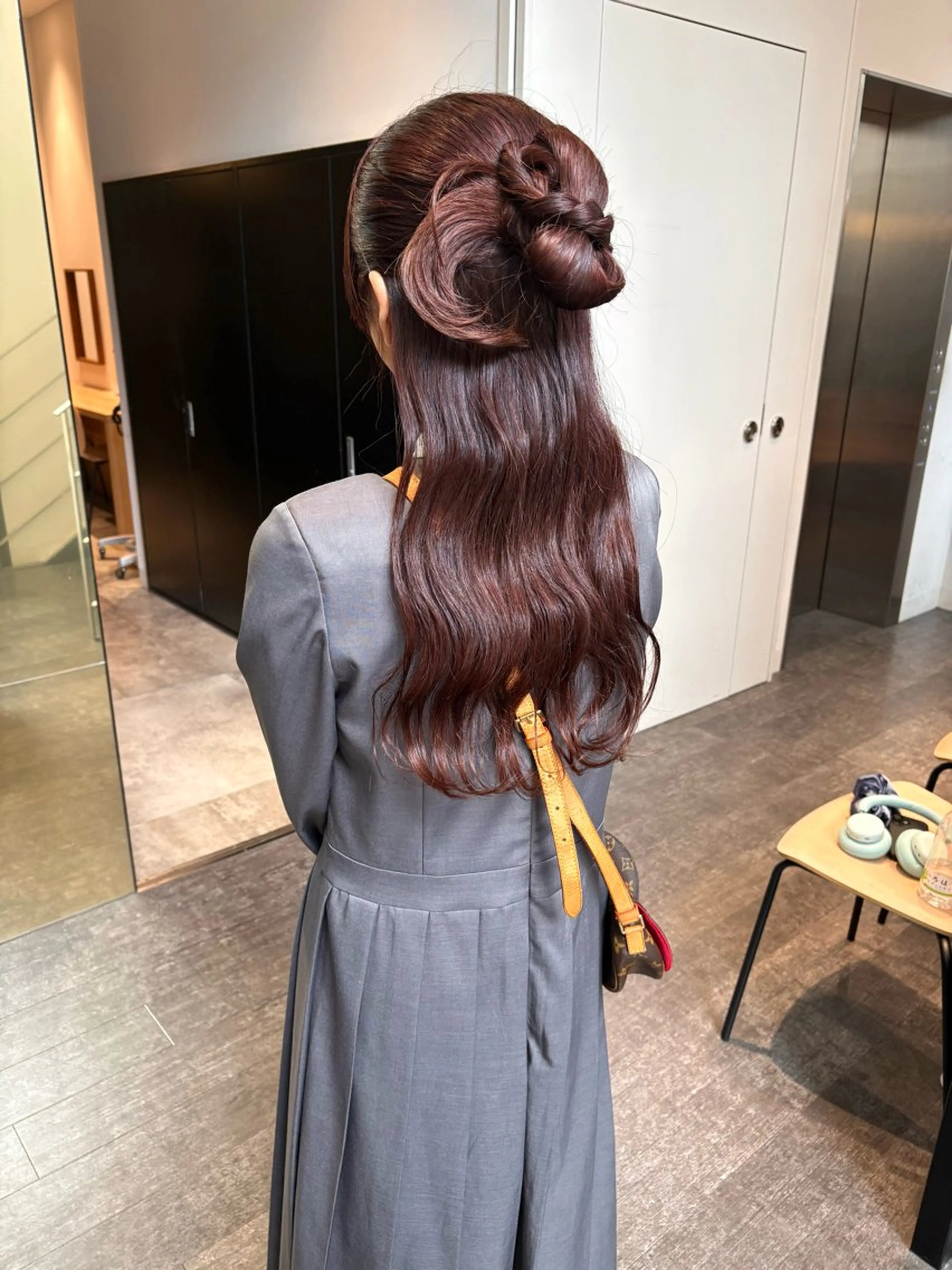 ロング ヘアアレンジ 韓国風ヘア ヘアセット mao | 柔らか艶カラー🫧のヘアスタイル