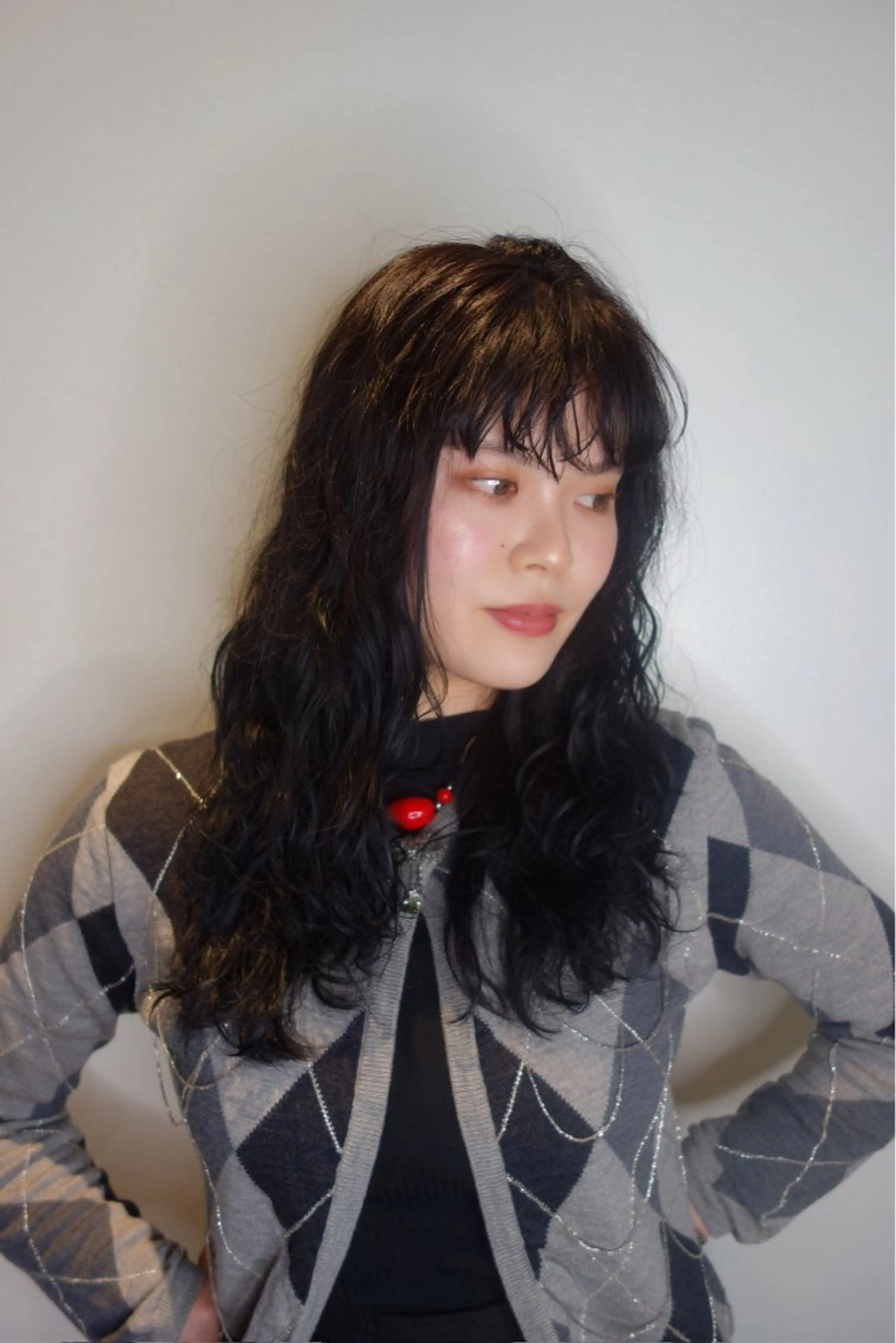 ロング パーマ レイヤーカット ロング HEIMER ミカド　サトル△のヘアスタイル
