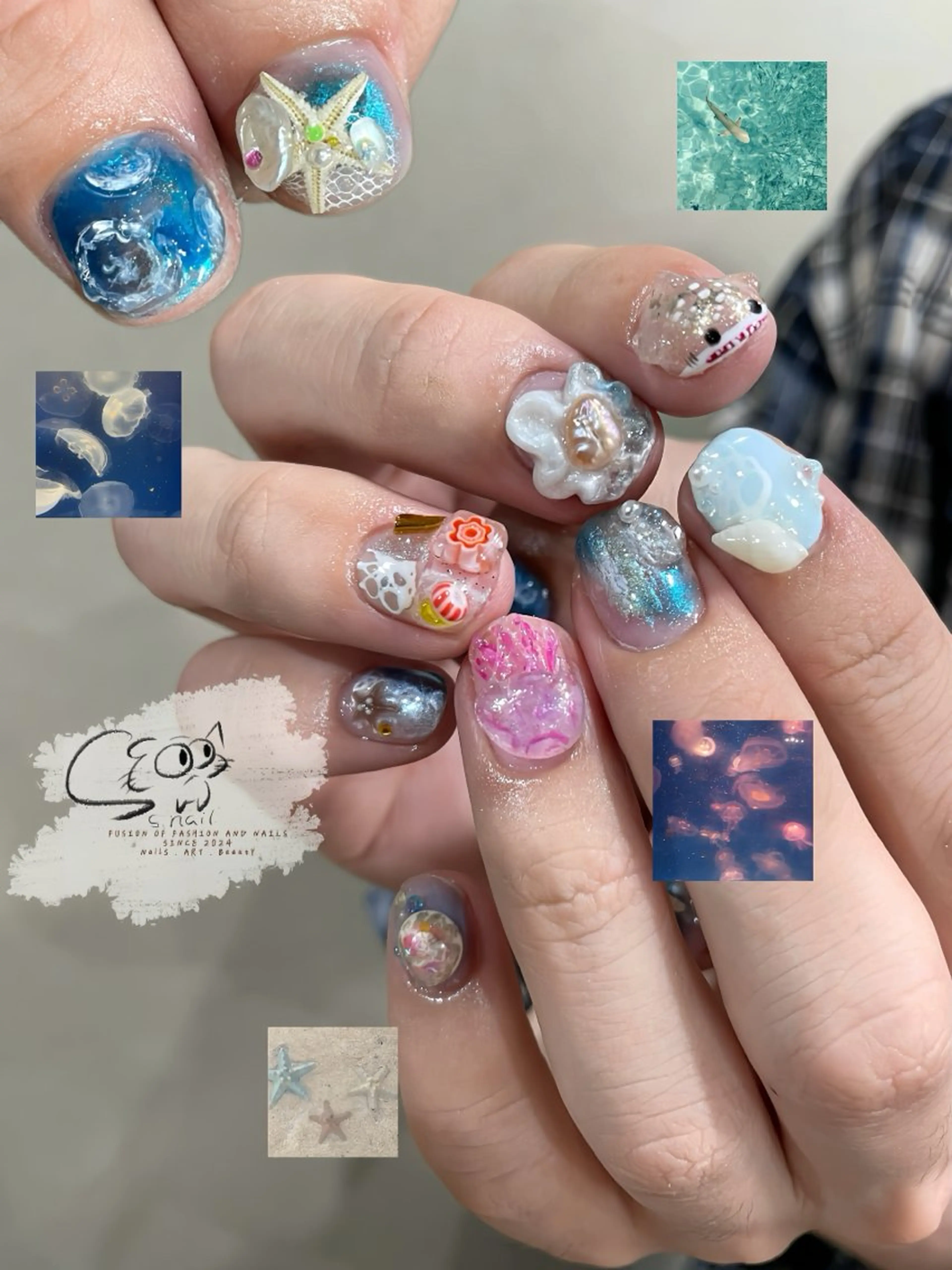 ネイル アートネイル チークネイル フレンチネイル グラデーション マグネットネイル S.nail _のネイルデザイン