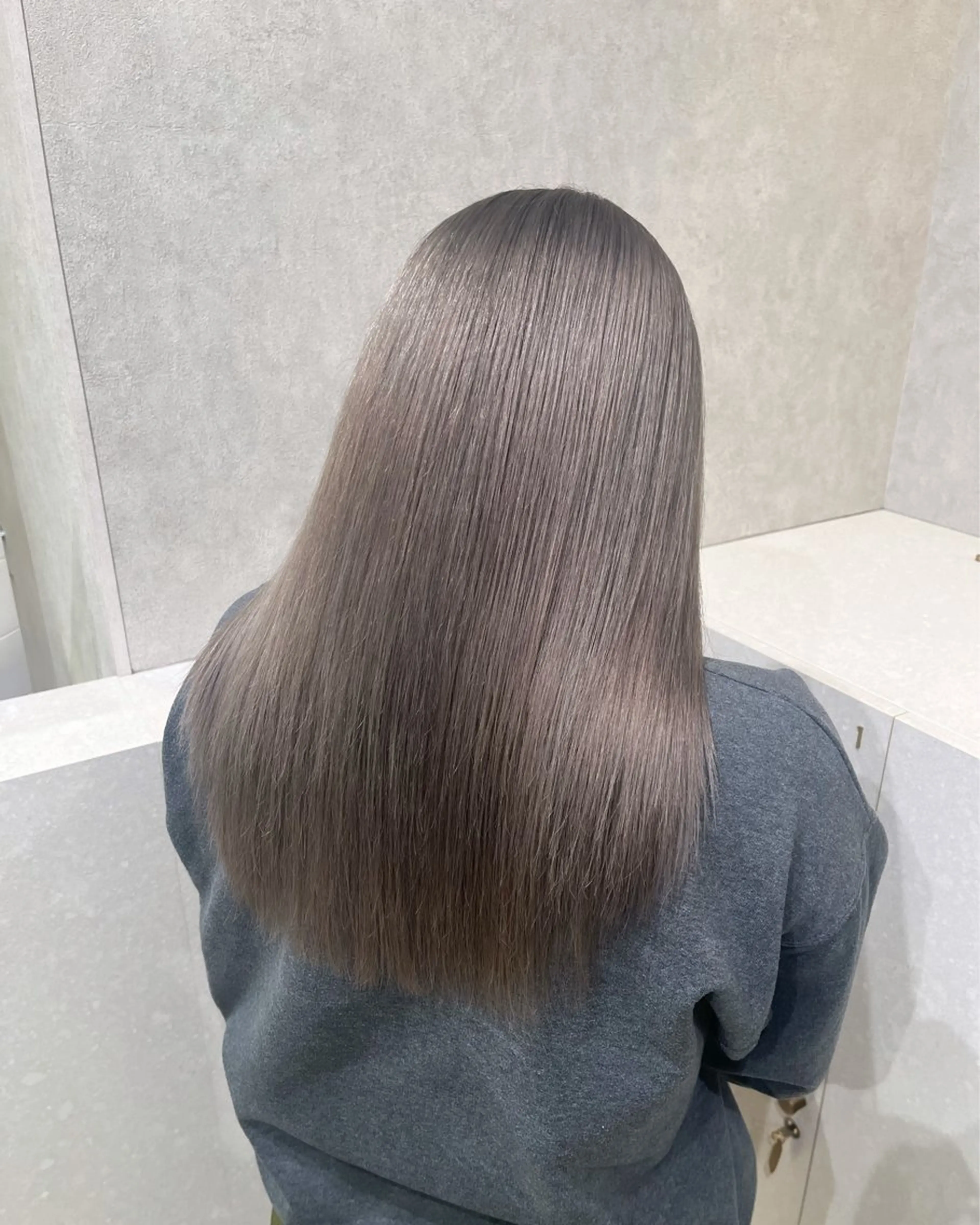 ロング カラー カット ヘアカラー トリートメント 韓国ヘア🇰🇷透明 感カラー/yui💞のヘアスタイル