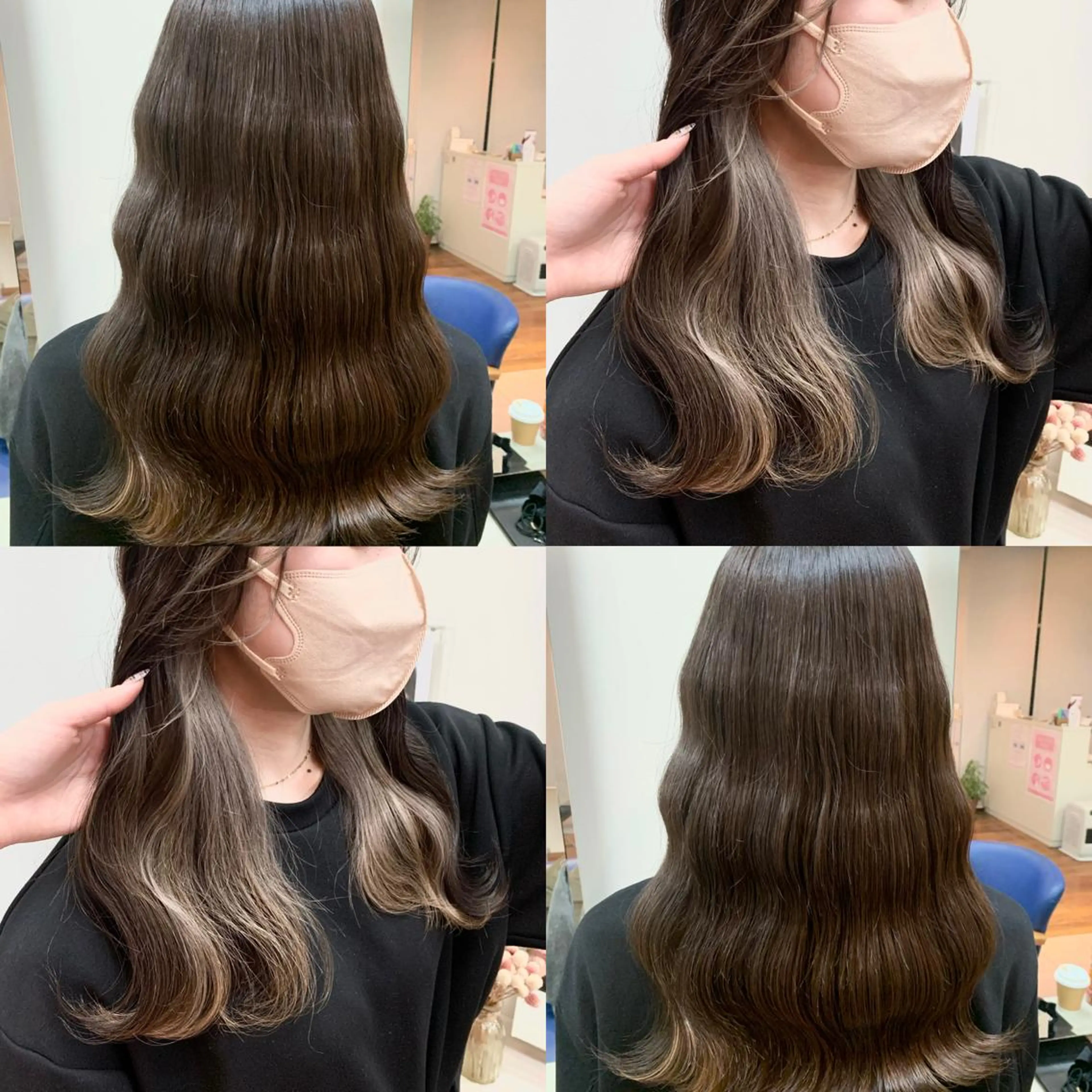 ロング カラー 小澤 志穂のヘアスタイル